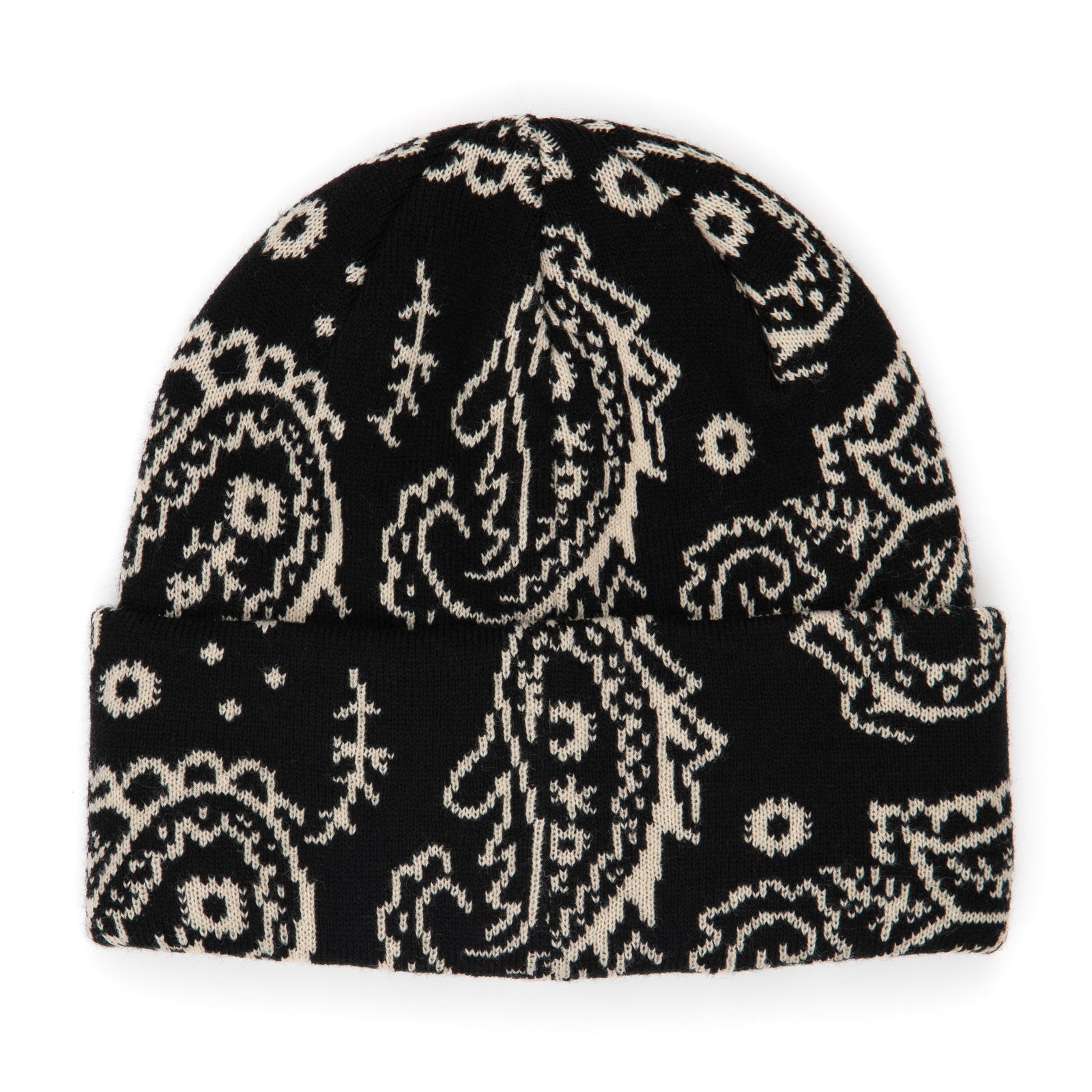 Black Paisley Corduroy Beanie