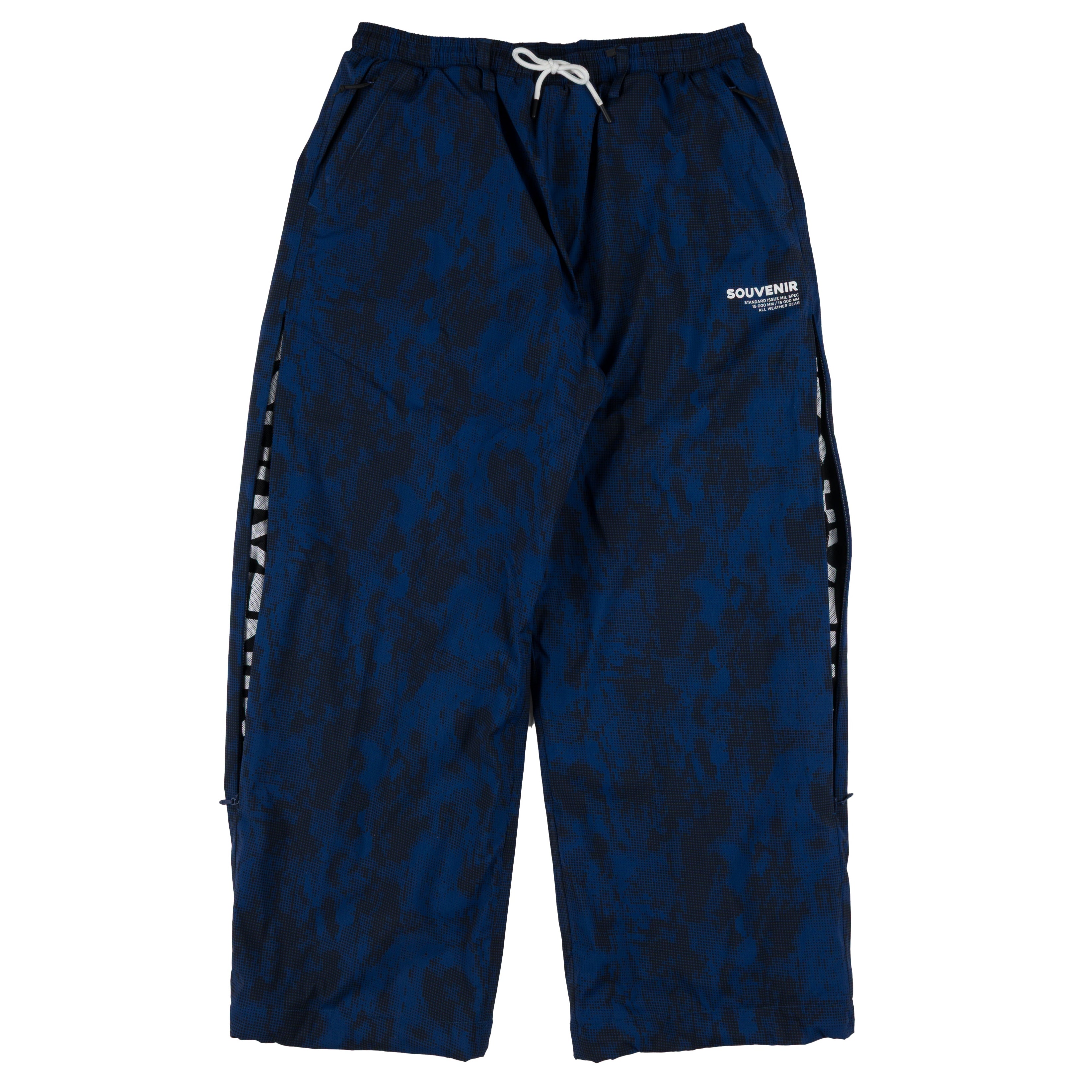 Petrol Blue Blotch Souvenir Parachute Snow Pants