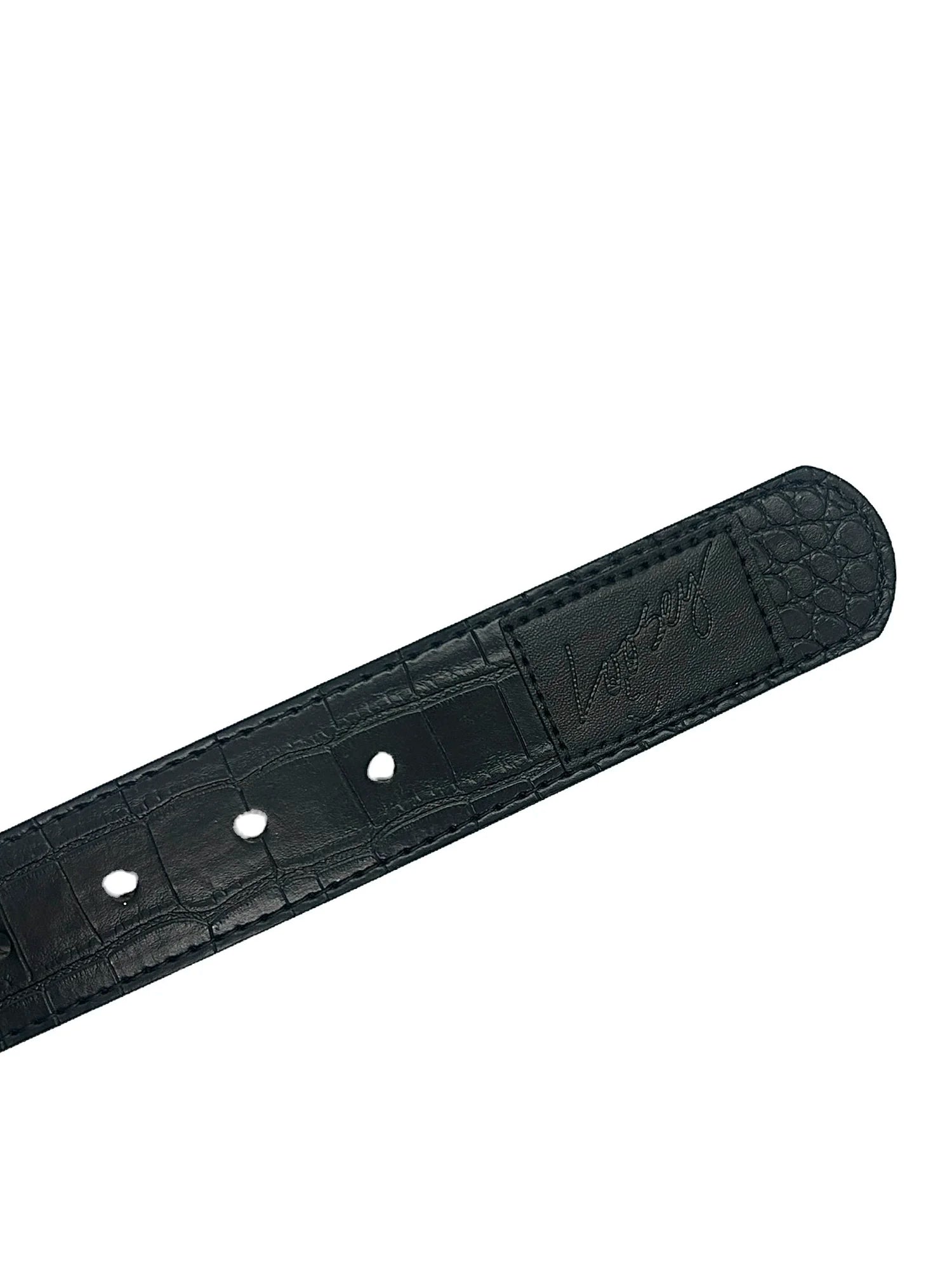 Loosey Black Croc Skin Belt