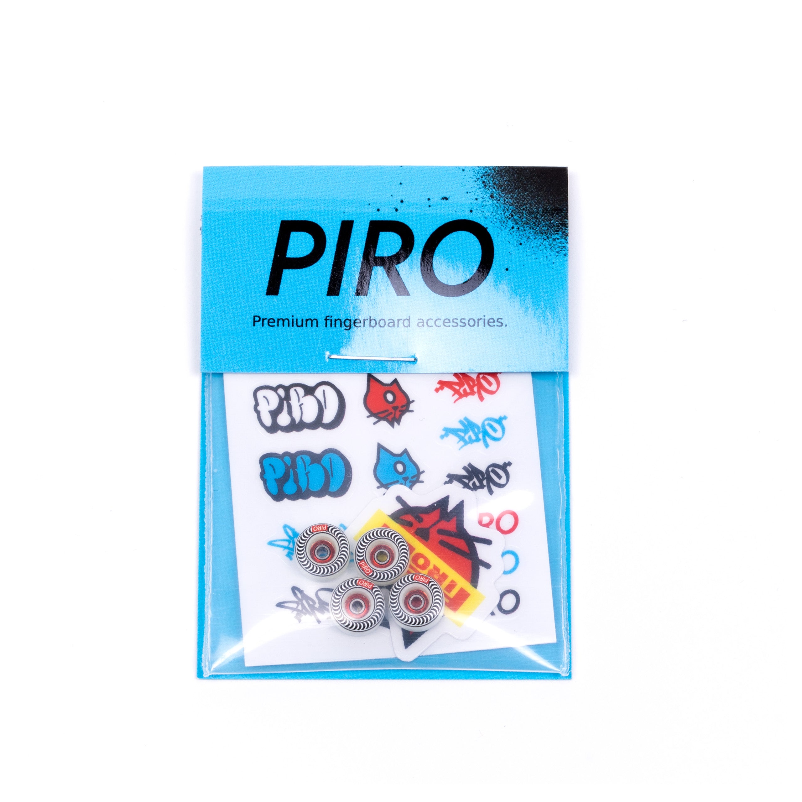 Classic Swirl Piro Wheels With Red Bearings Packaging