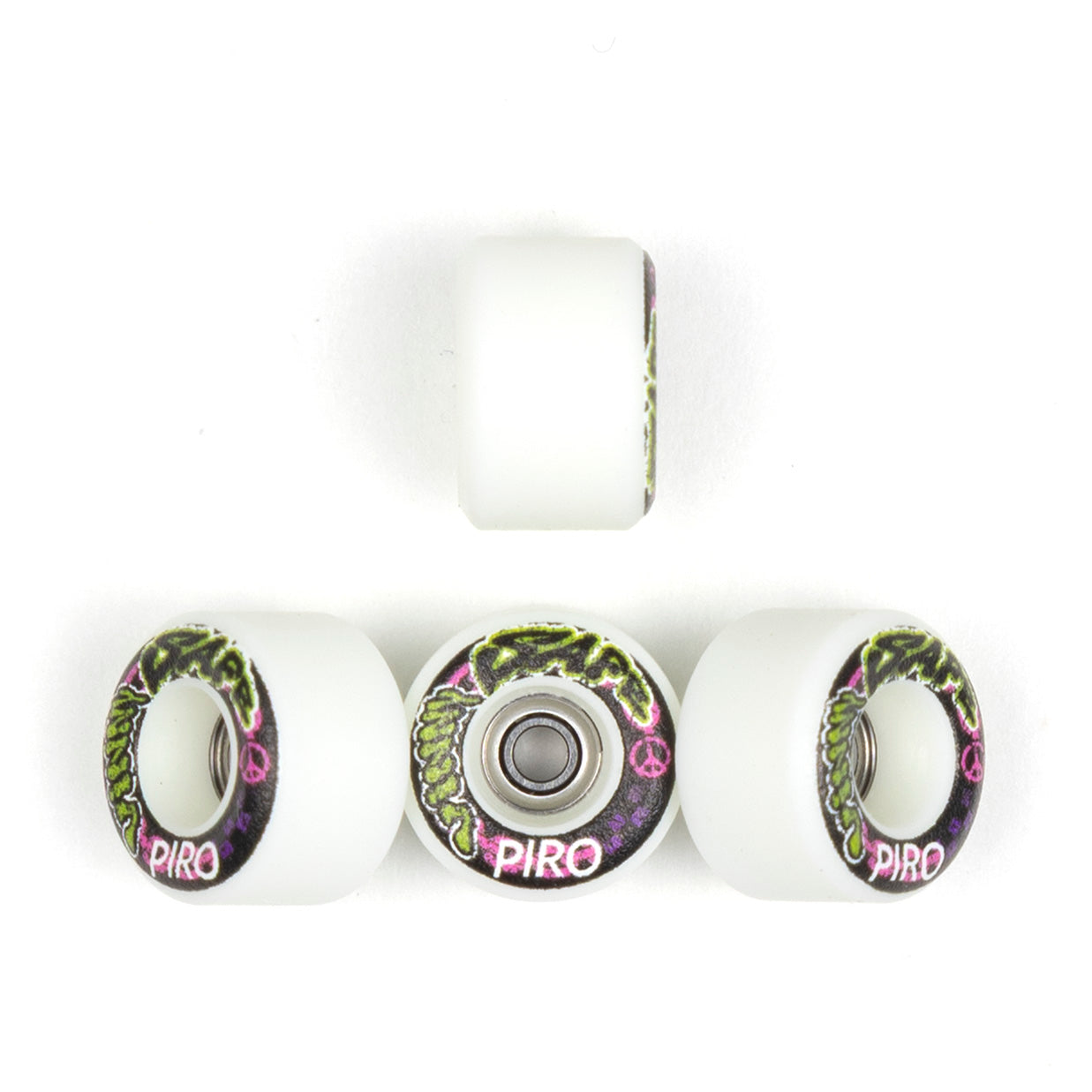 Vinny Safe Pro graphic Piro fingerboard wheels with a cust Transitional Street Shape