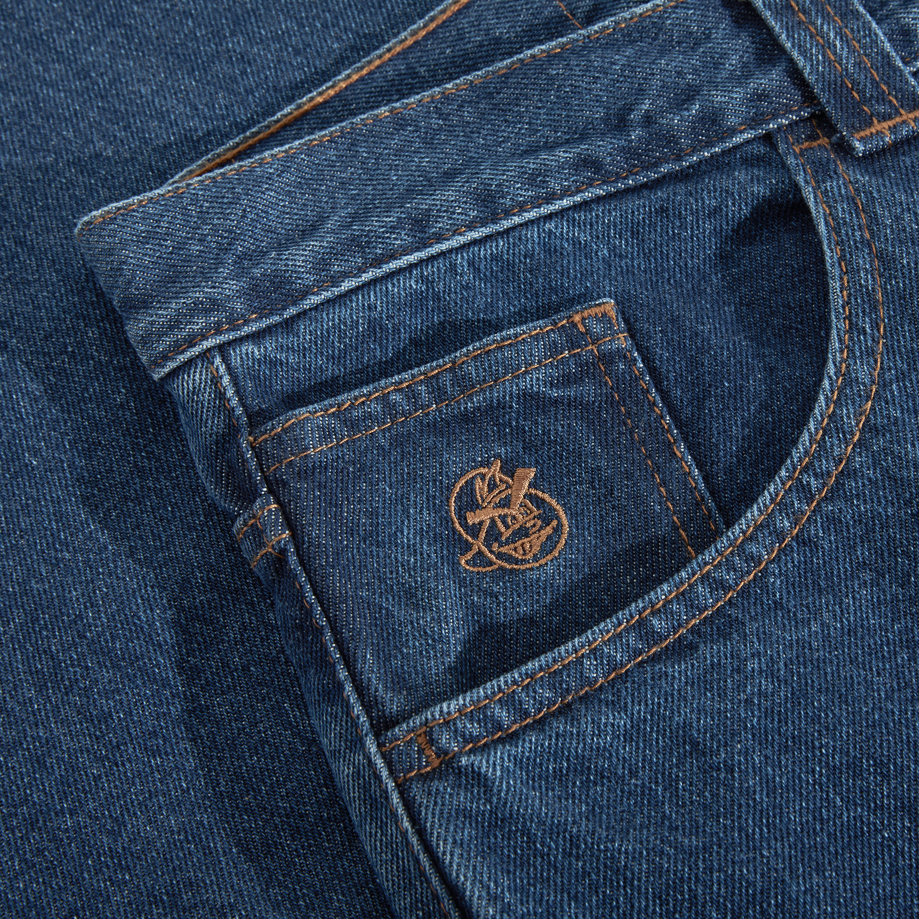 Dark Blue Polar Big Boy Jeans Pocket Embroidery