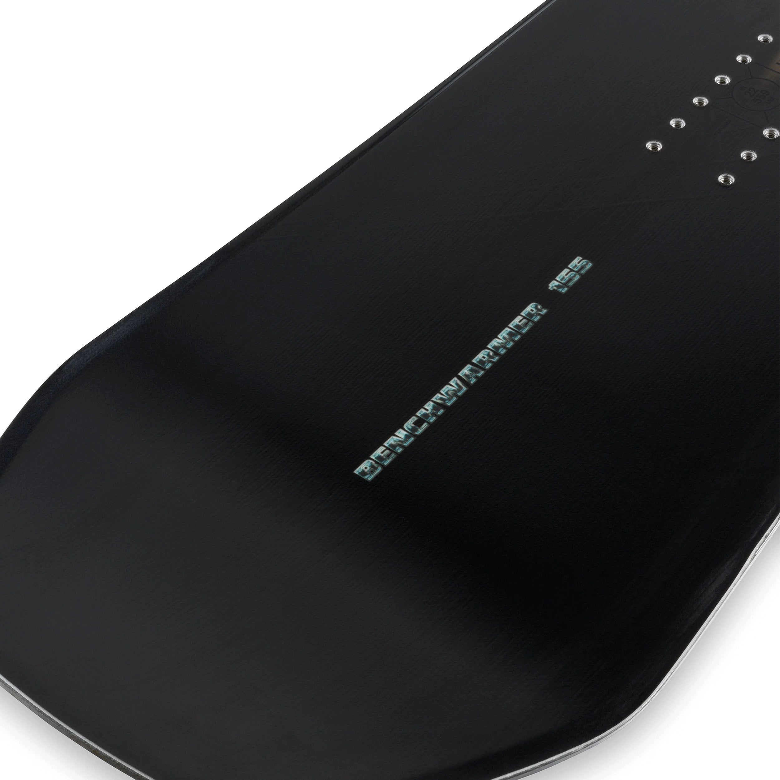 2026 Ride Snowboards Benchwarmer tip with model name and size