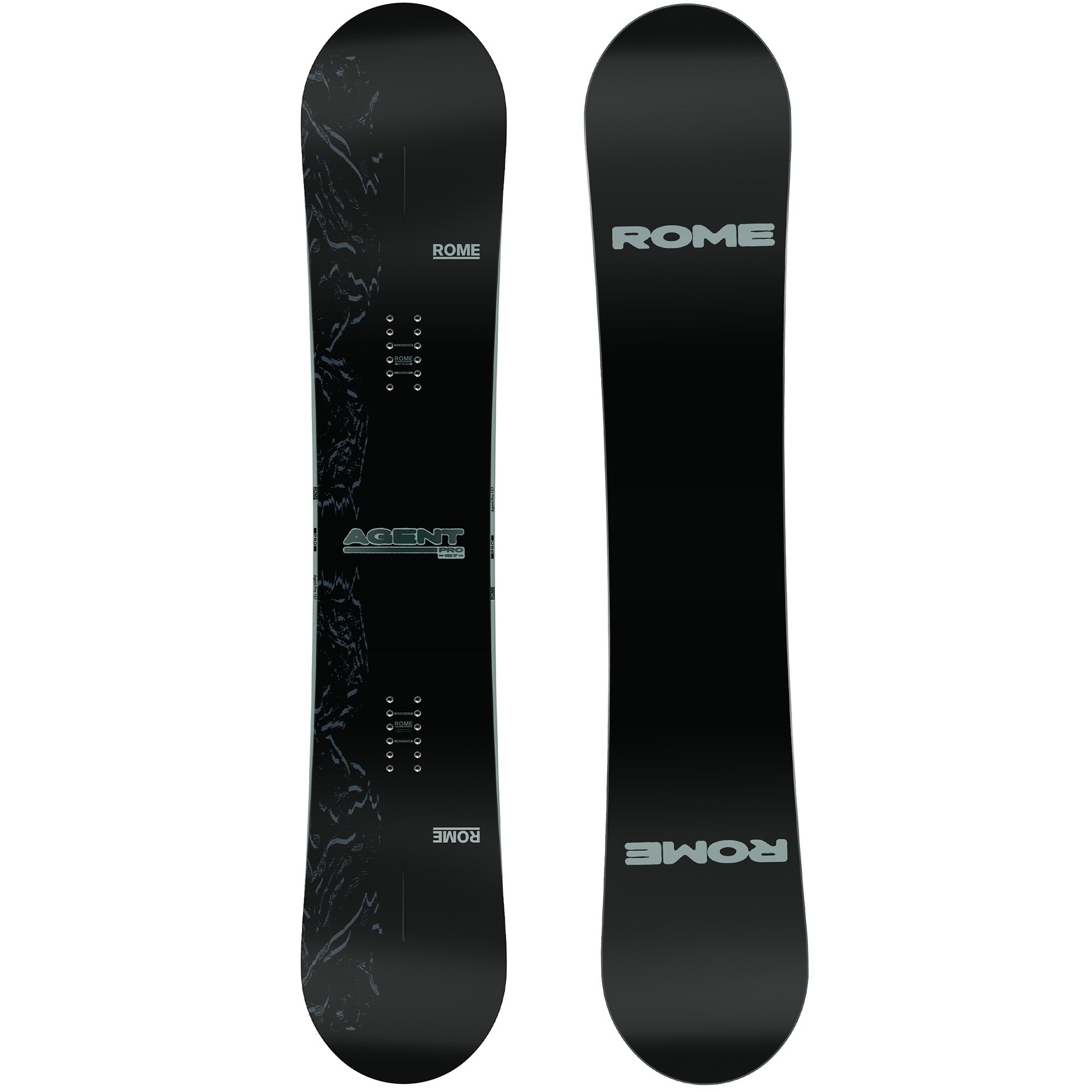 2026 Rome Agent Pro snowboard new shape with black top and base