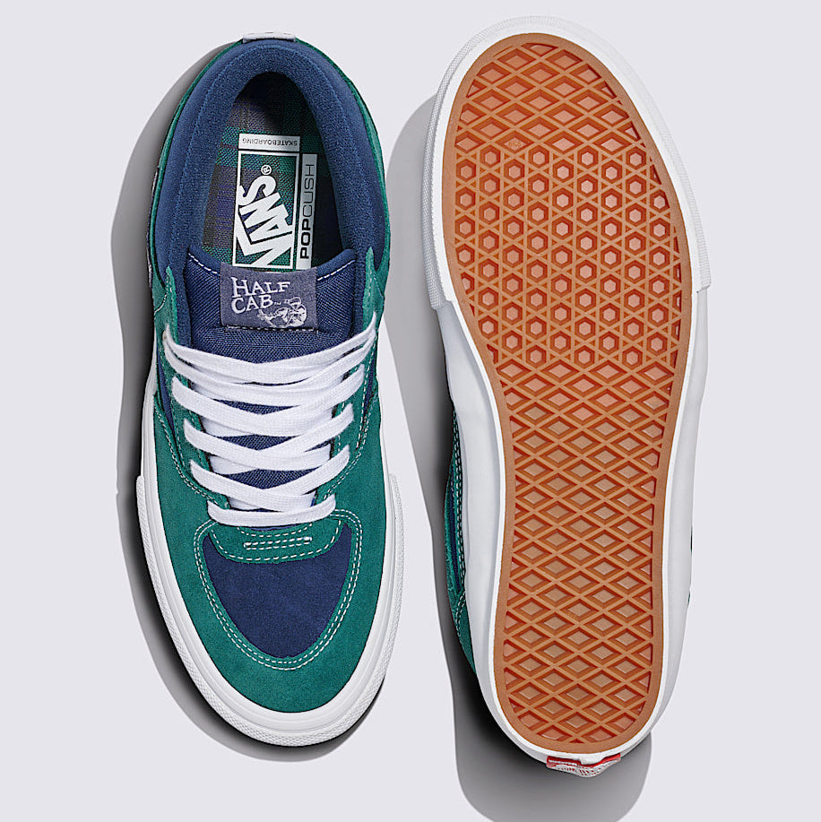 Tartan Blue/Green Skate Half Cab Vans Skate Shoe Top/Bottom