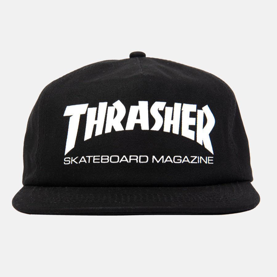 Black/White Skate Mag Thrasher Snapback