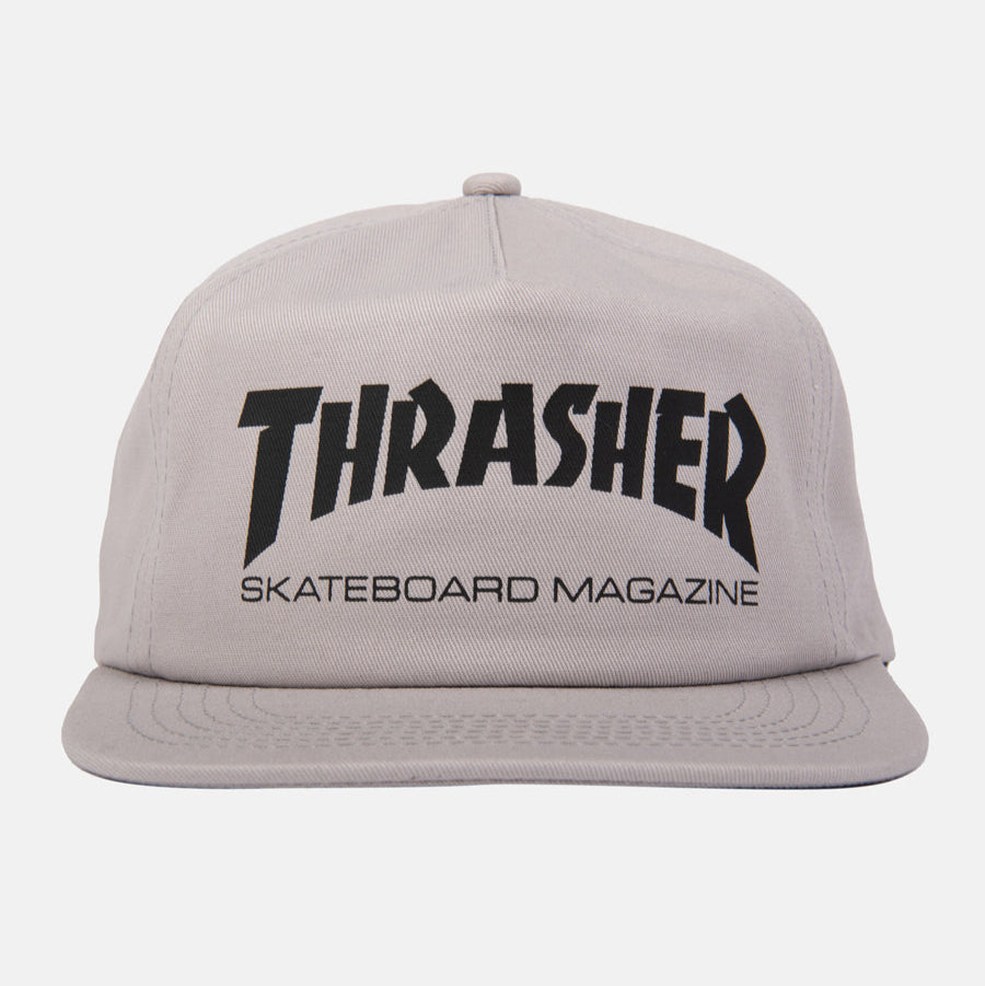 Grey/Black Skate Mag Thrasher Snapback