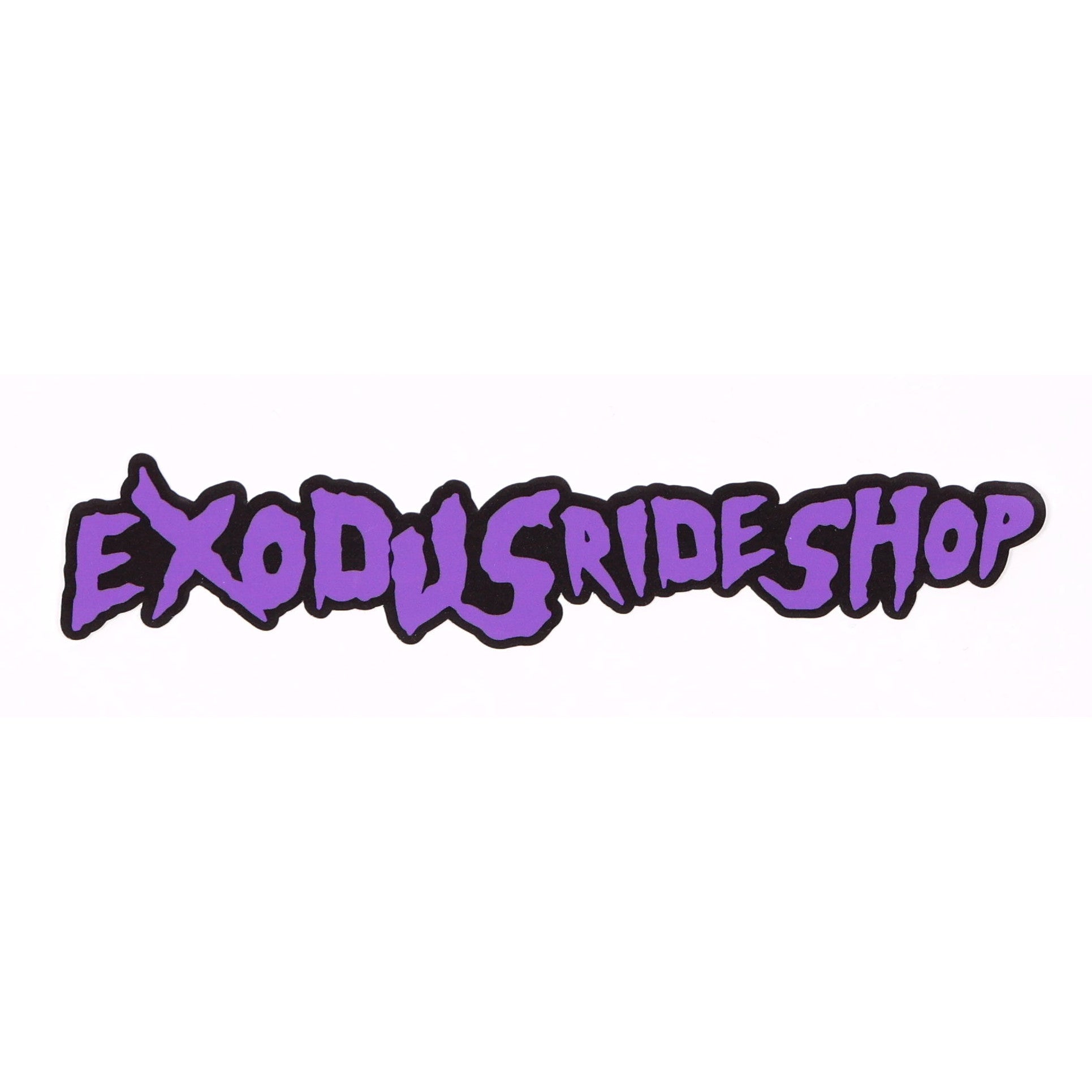 Purple and black Exodus Ride Shop FA Skimask skate and snowbaord sticker