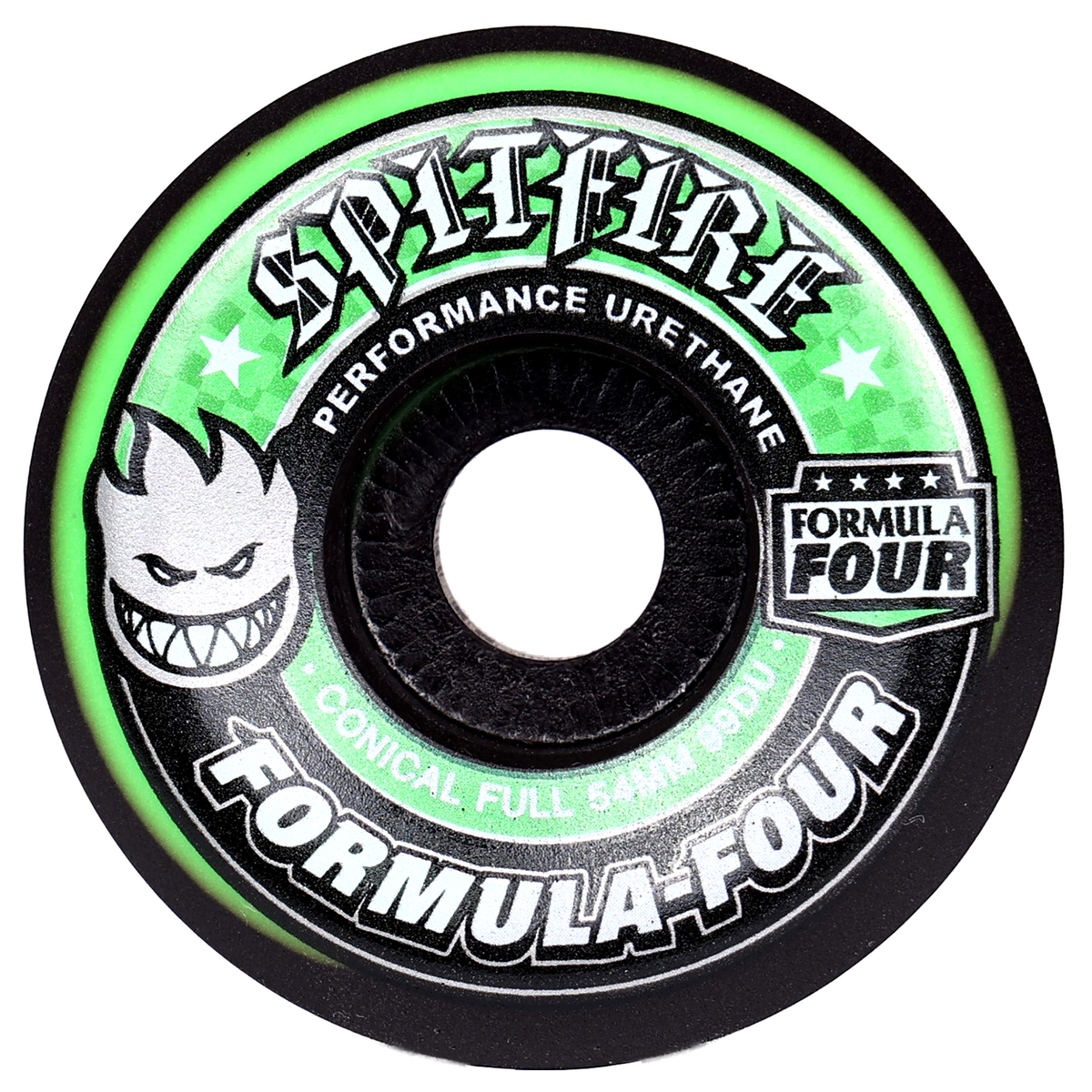 Spitfire x Exodus Formula Four 99D Black/Green Swirl Conical Full Skat
