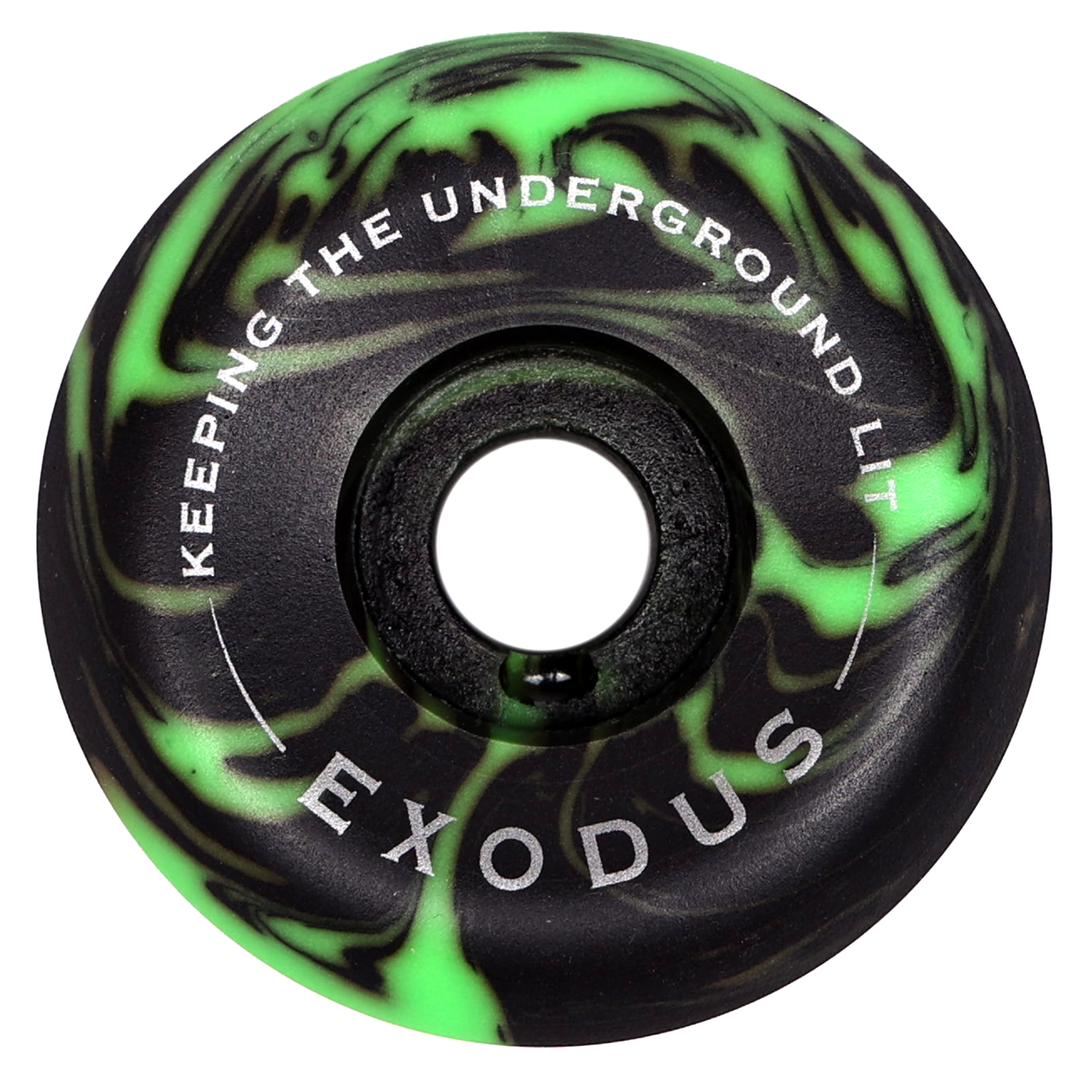 Geen/Black Swirl Spitfire X Exodus F4 Wheels Back