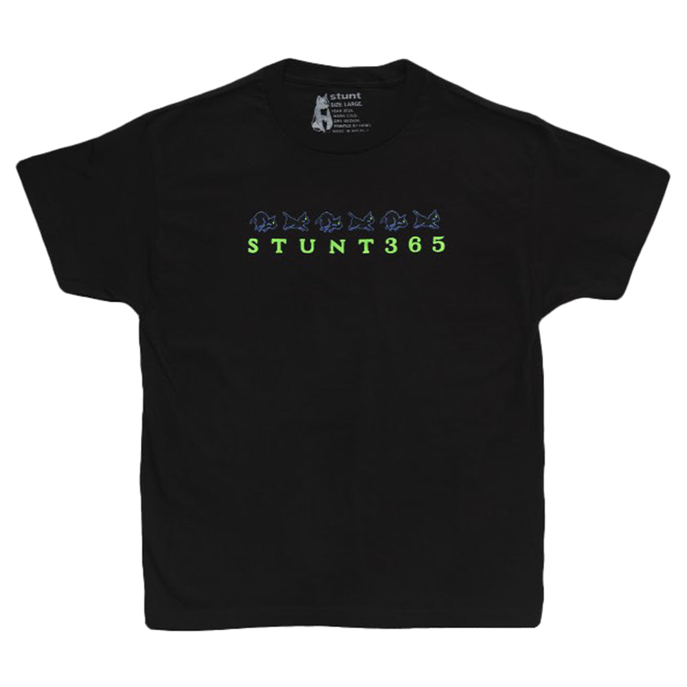 Black Stunt 365 pixel kitten t-shirt