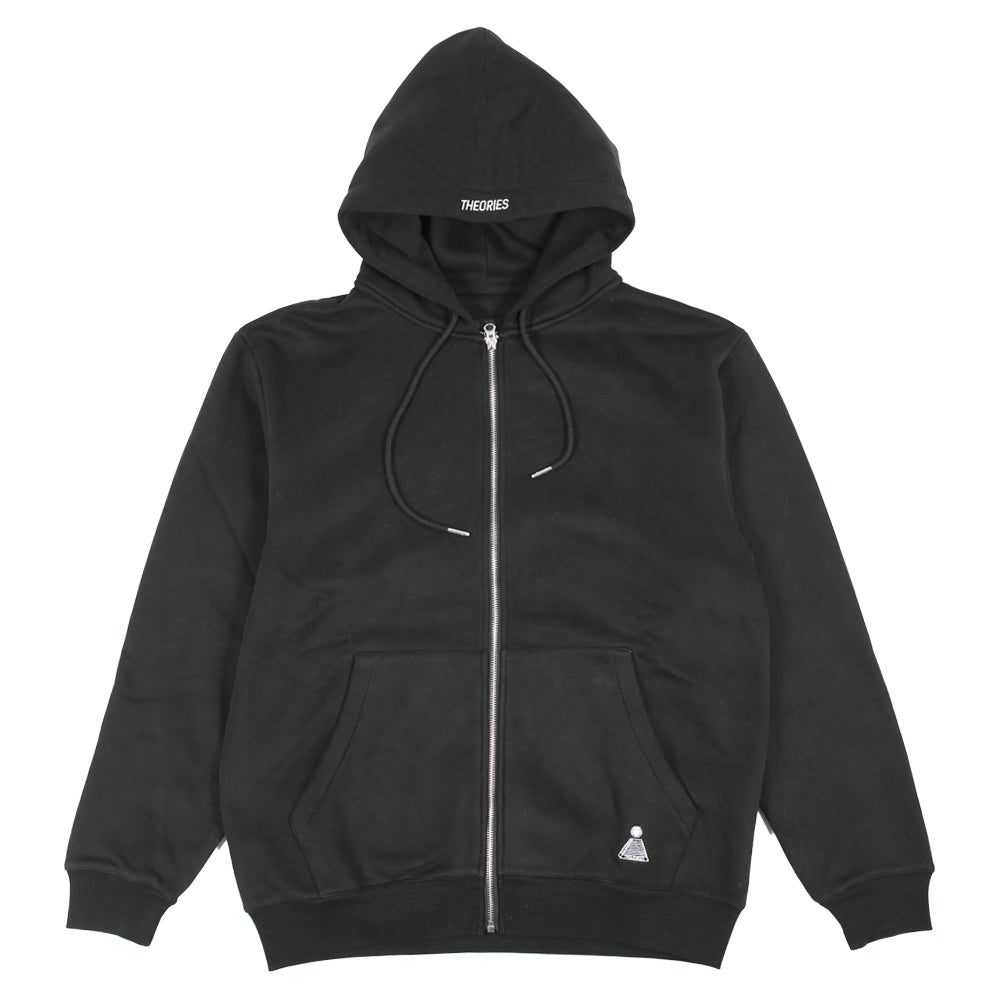 Black Scribble Sport Theories Zip Up Hoodie