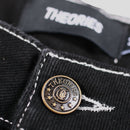 Black Contrast Stitch Plaza Theories Jeans Detail