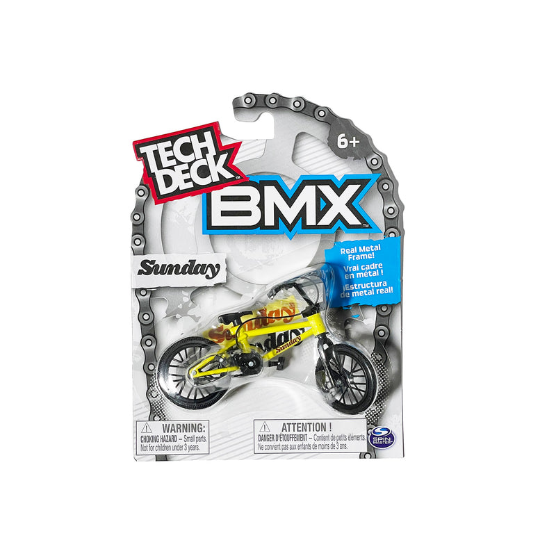 Tech Deck Finger BMX Bike Sunday Yellow