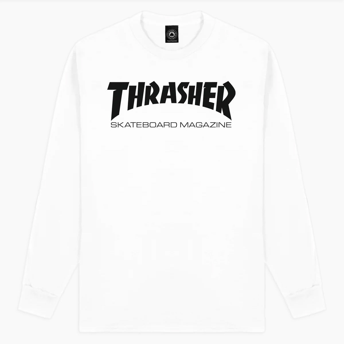 White Thrasher Mag Long Sleeve Tee