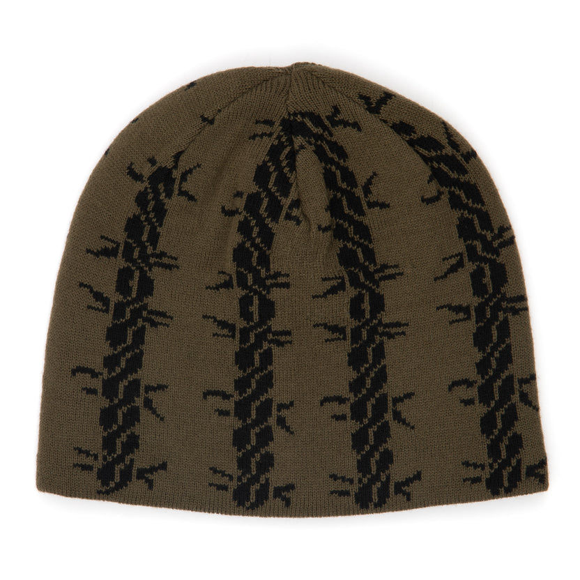 Black/Green Tribalwire Corduroy Skully