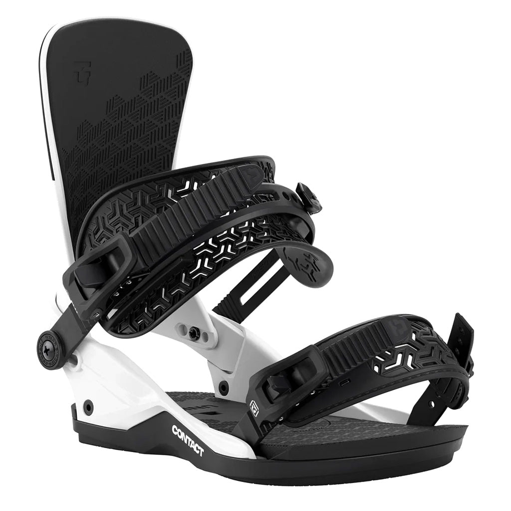 2027 white Union Cantact snowboard bindings front