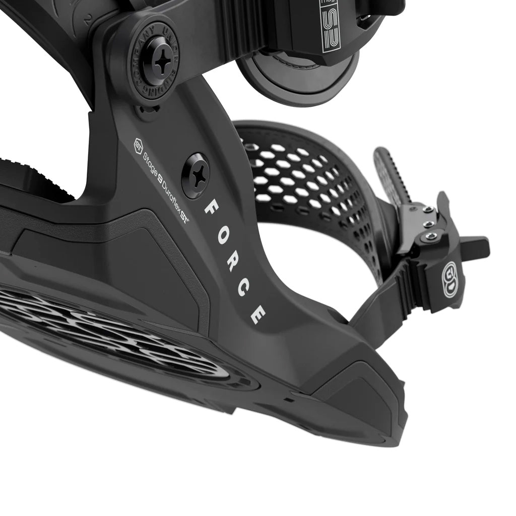 Black Union Force snowboard binding detail view 2026
