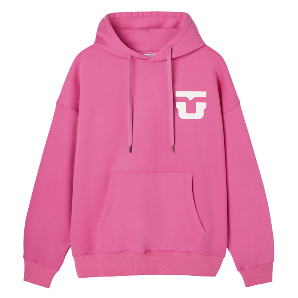 Pink Union Team snowboard hoodie with white logo