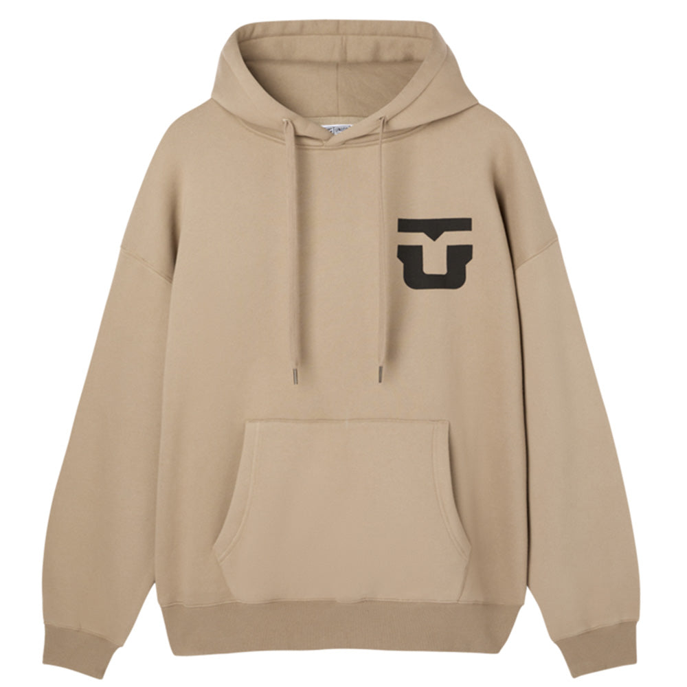 Light brown Union Team snowboard hoodie with black logo