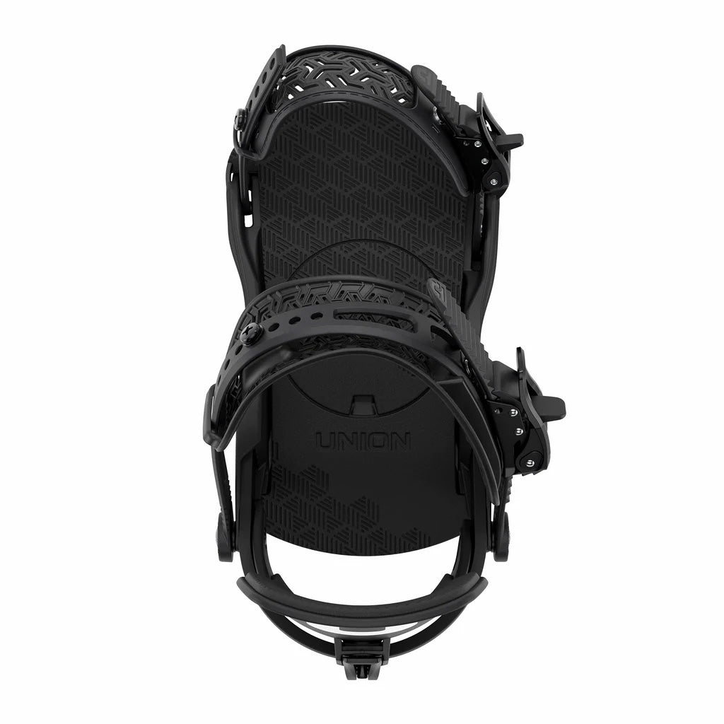 Black 2027 youth Union Ranger Ssnowboard binding top view