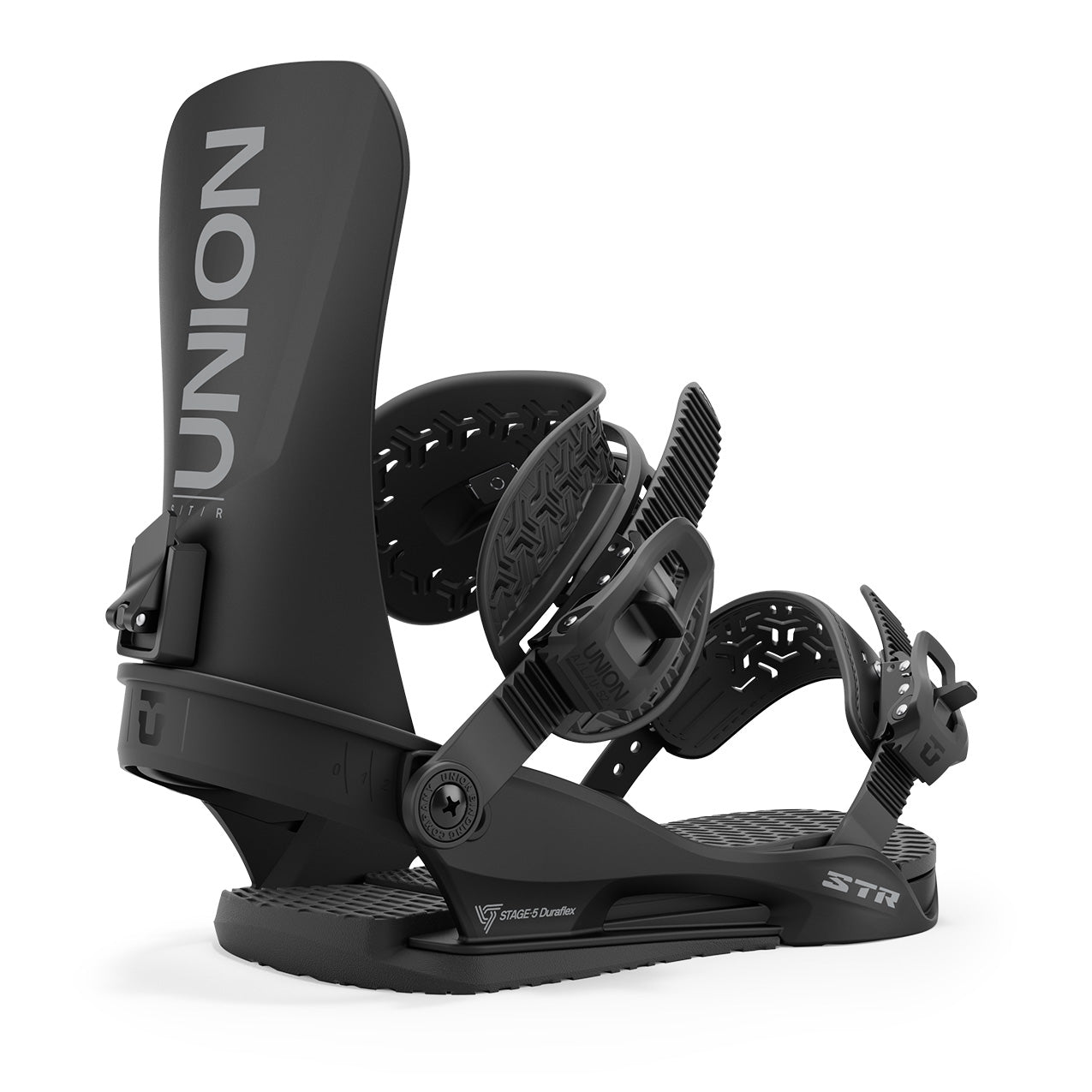 Black STR Union Snowboard Bindings 2025