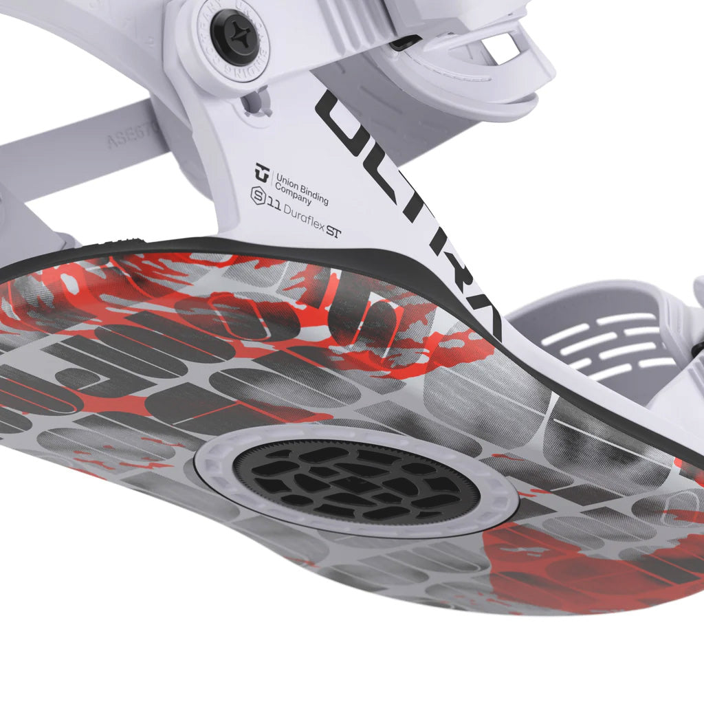 Ice Grey Ultra Union snowboard binding 2026 baseplate