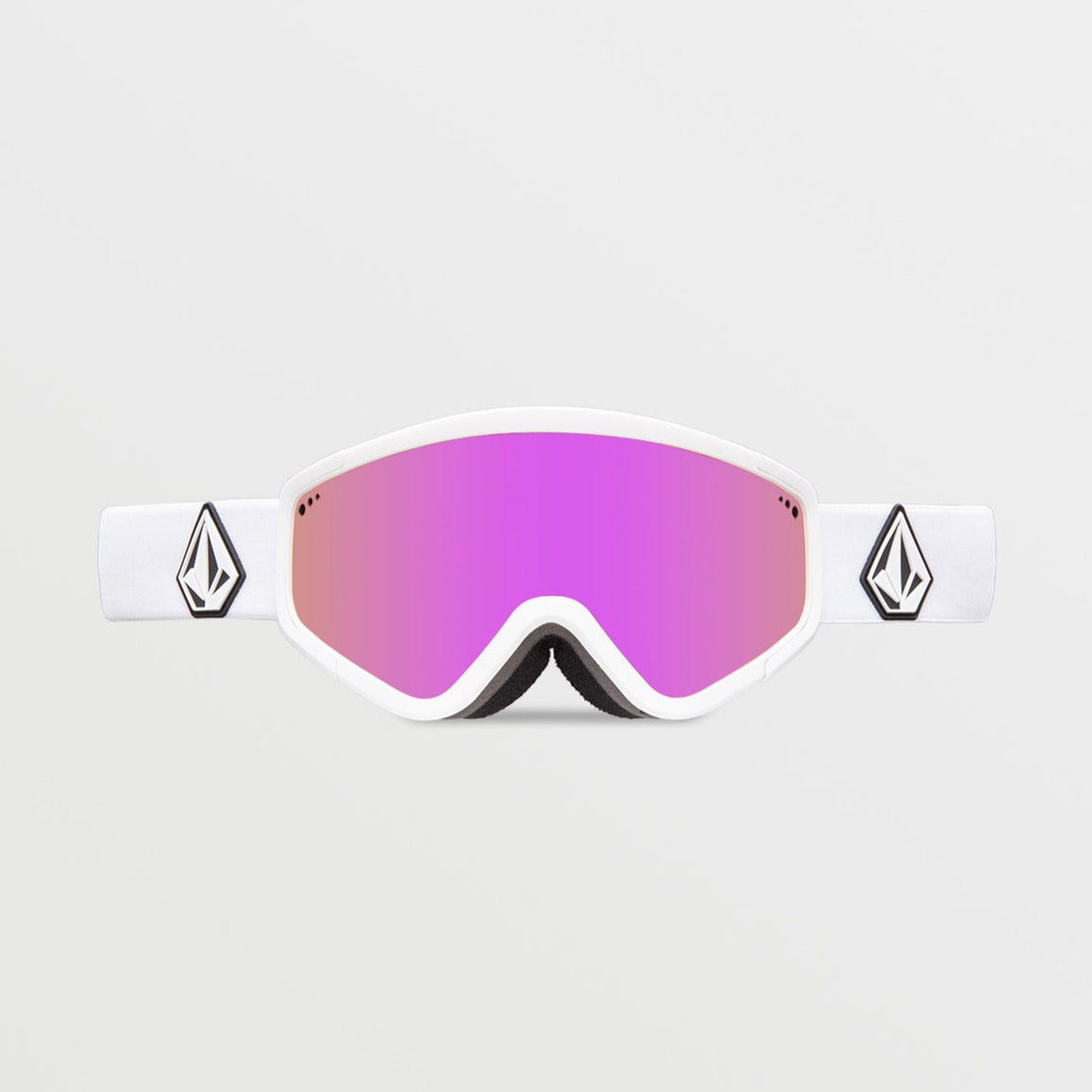 Matte White Attunga Volcom Snowboard Goggles Front