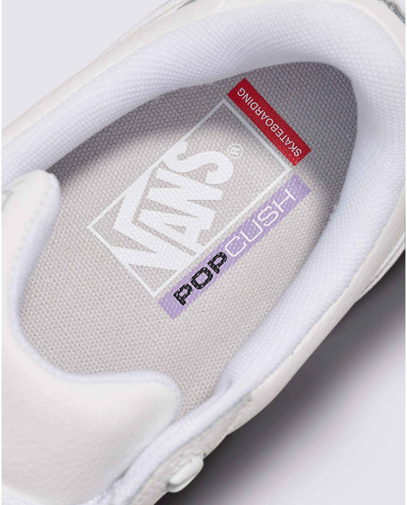 White Skate 2 Wayvee Vans Skate Shoe Detail