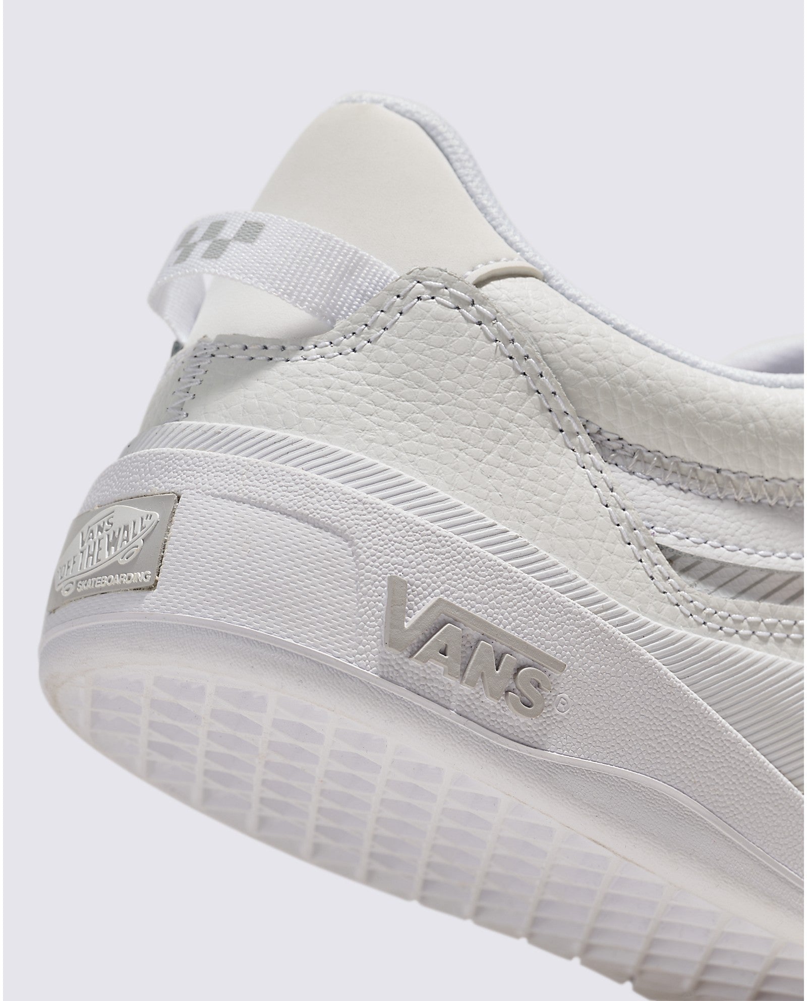 White Skate 2 Wayvee Vans Skate Shoe Detail