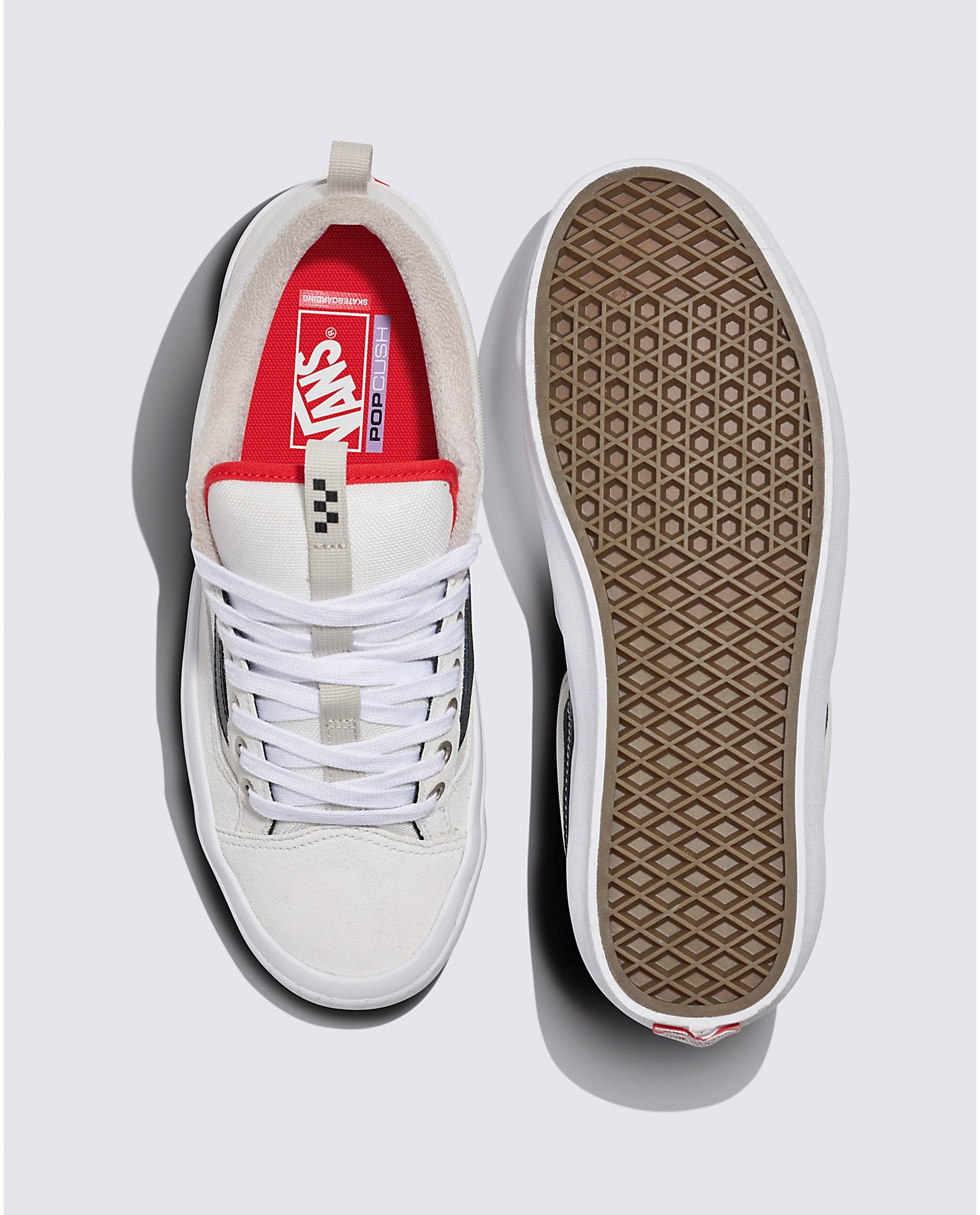 White/Black Old Skool 36+ Vans Skate Shoe Top/Bottom