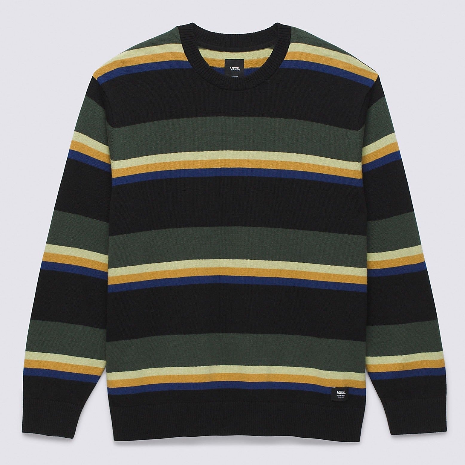 Black/Deep Forest Tacuba Stripe Vans Sweater