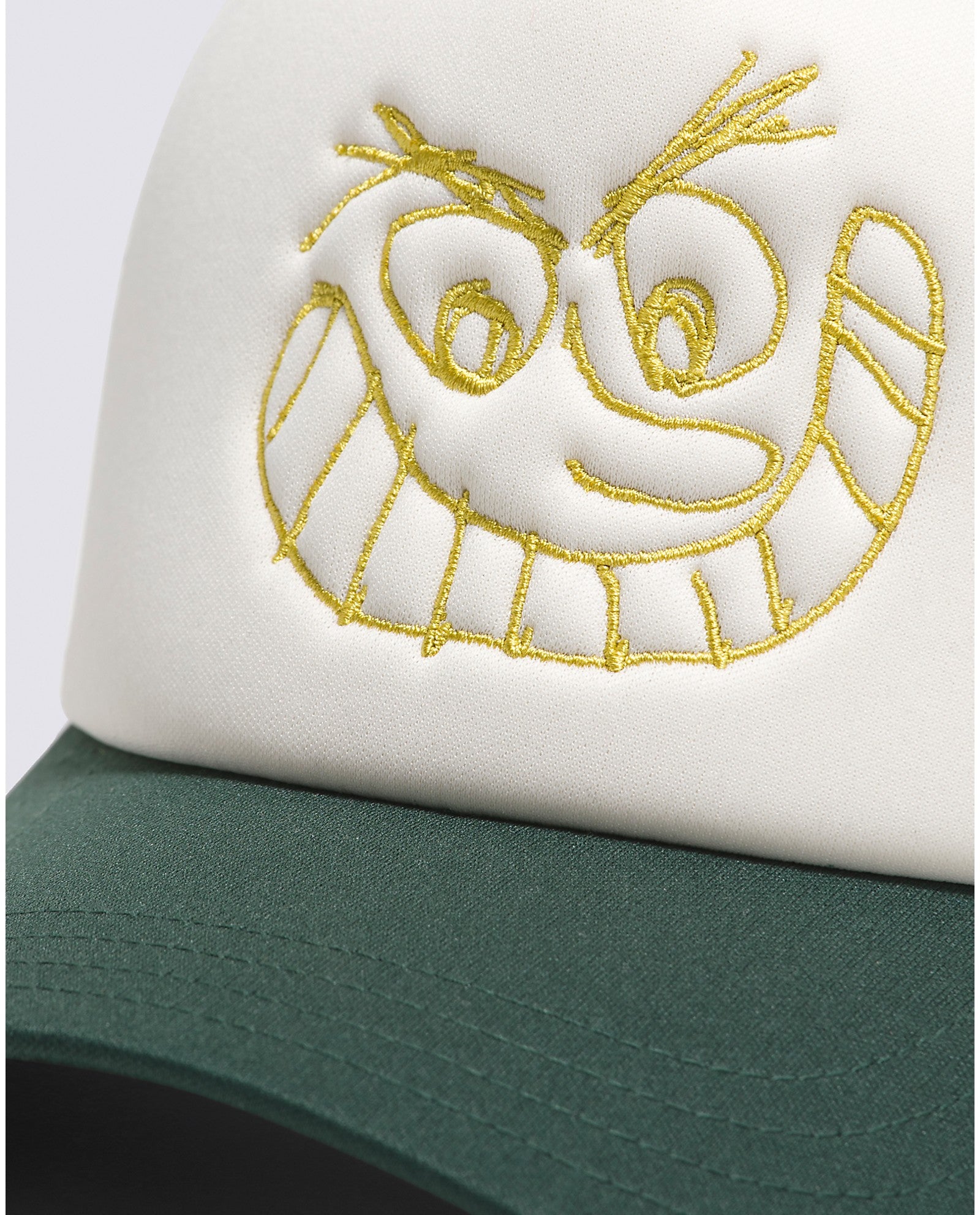 Scarab Skate Smile Vans Trucker Hat Detail