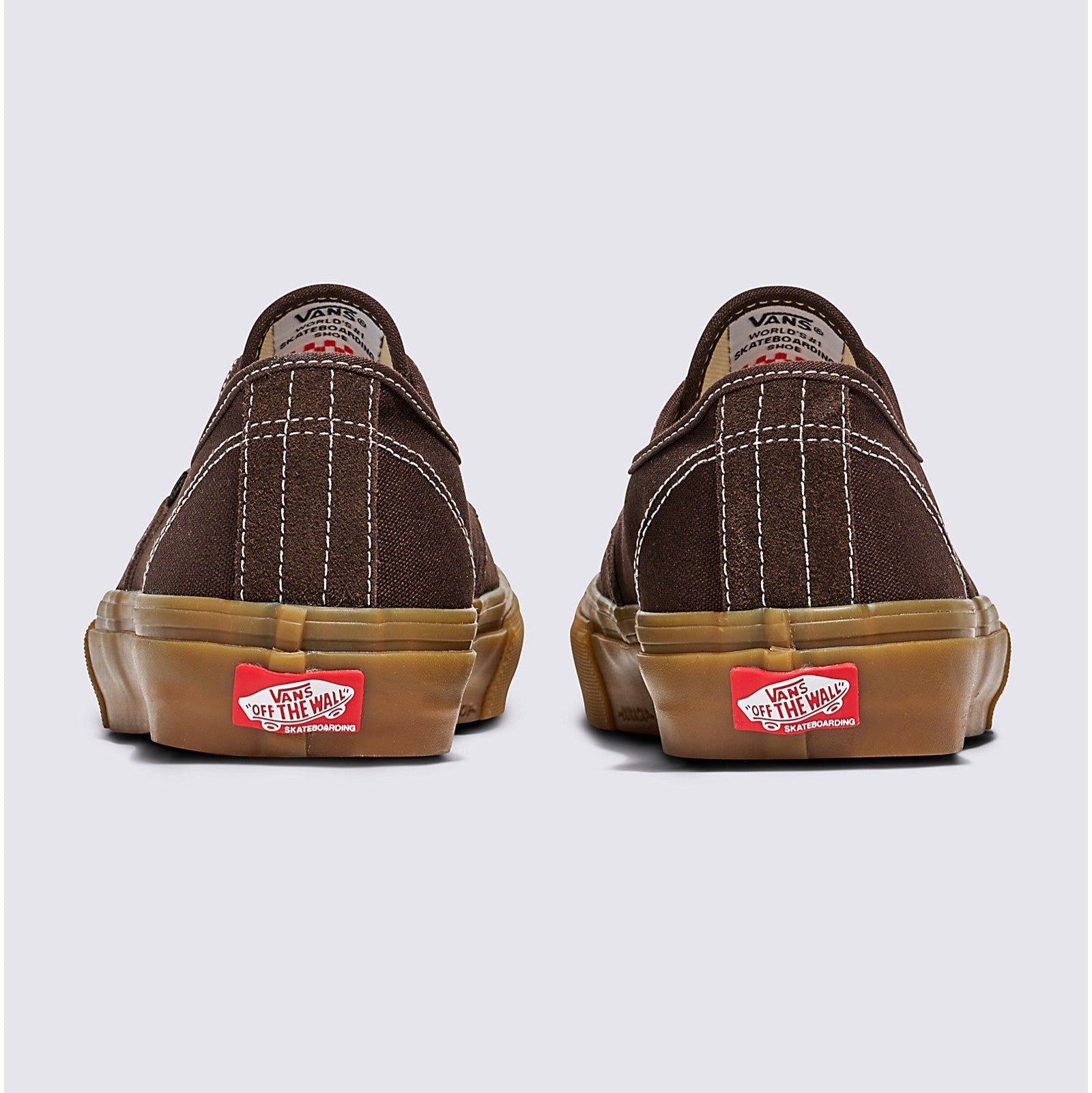 Brown/Gum Skate Authentic Vans Skate Shoe Back