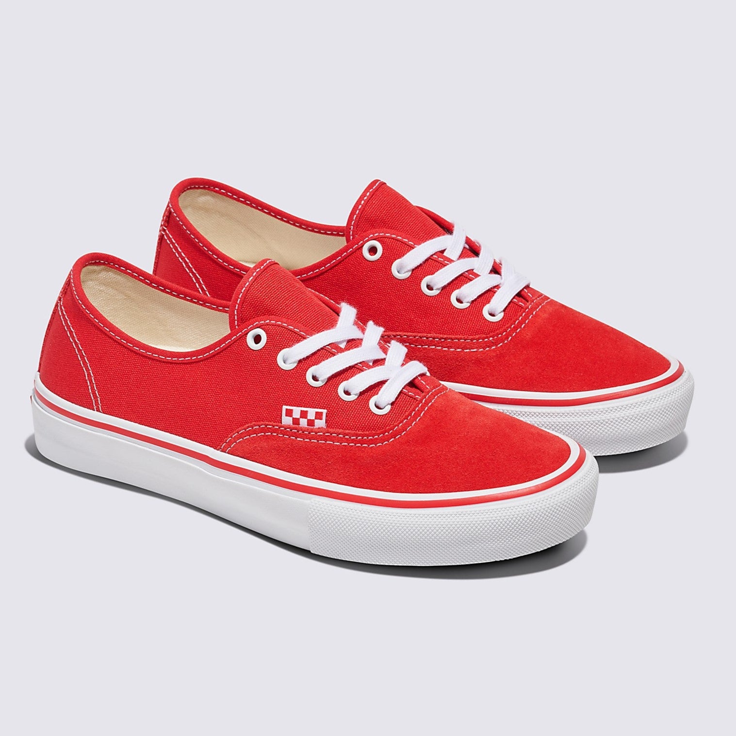 Red Skate Authentic Vans Skate Shoe