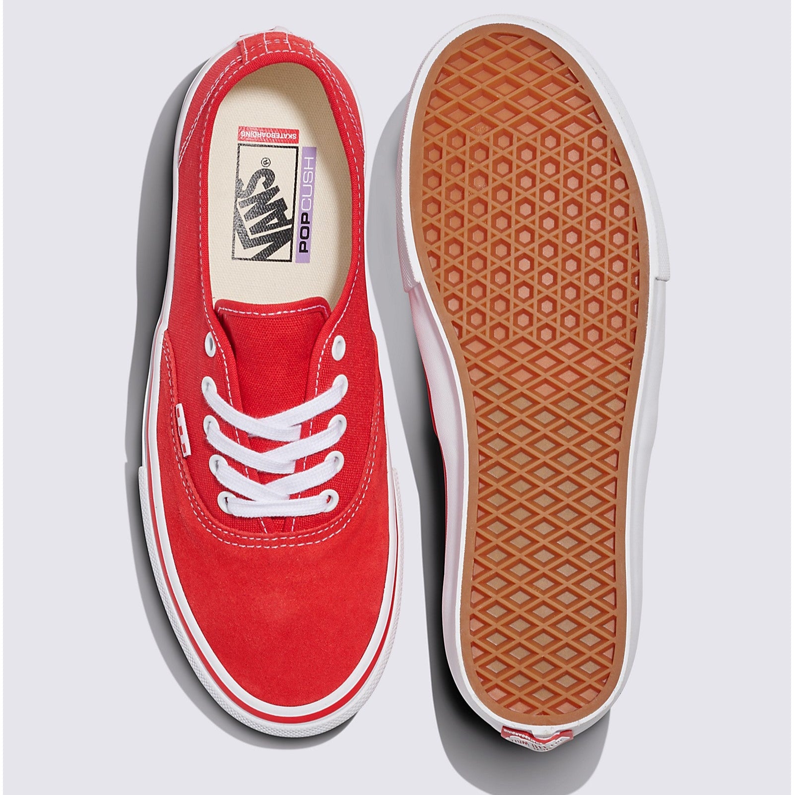 Red Skate Authentic Vans Skate Shoe Top/Bottom