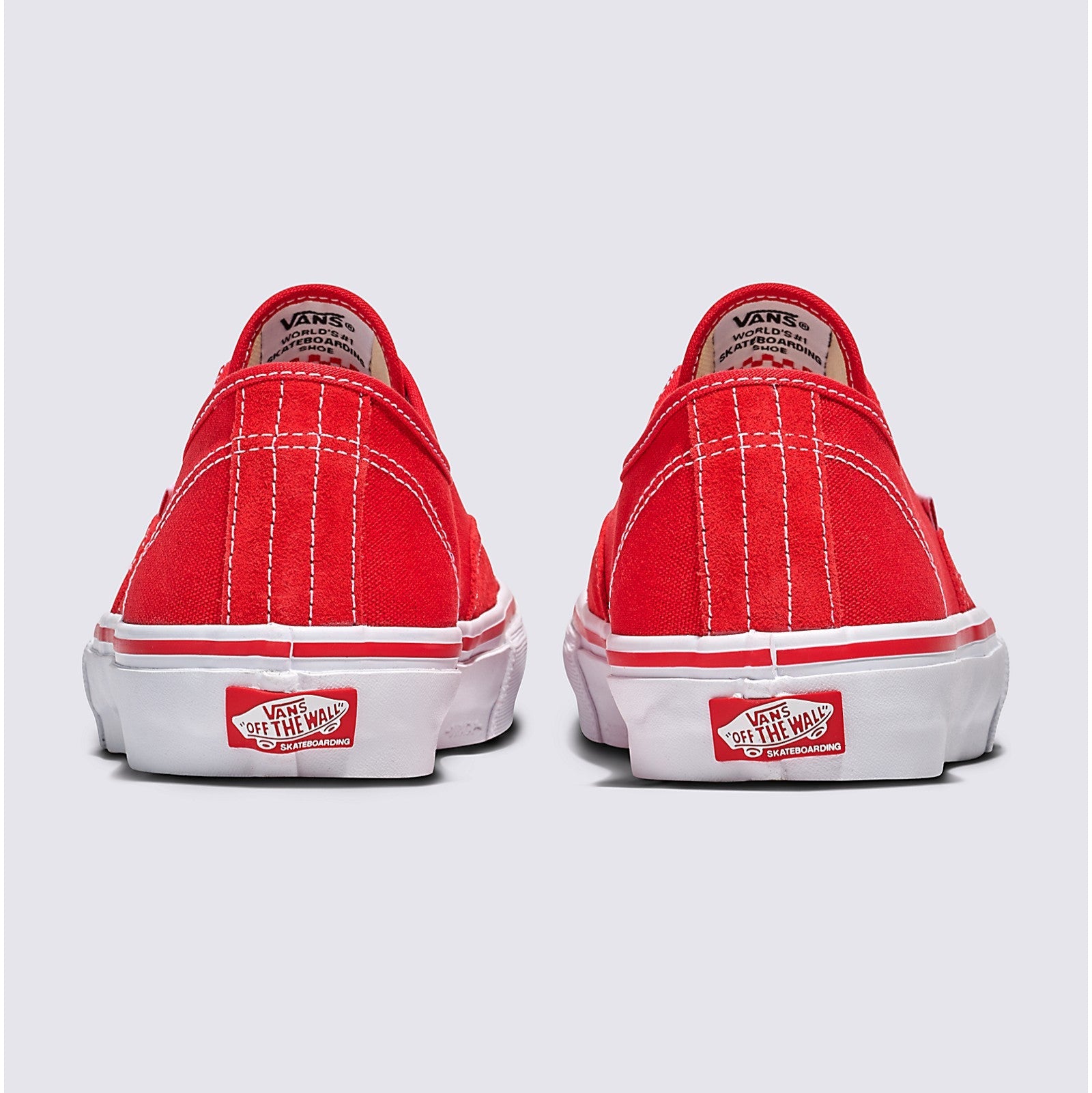 Red Skate Authentic Vans Skate Shoe Back