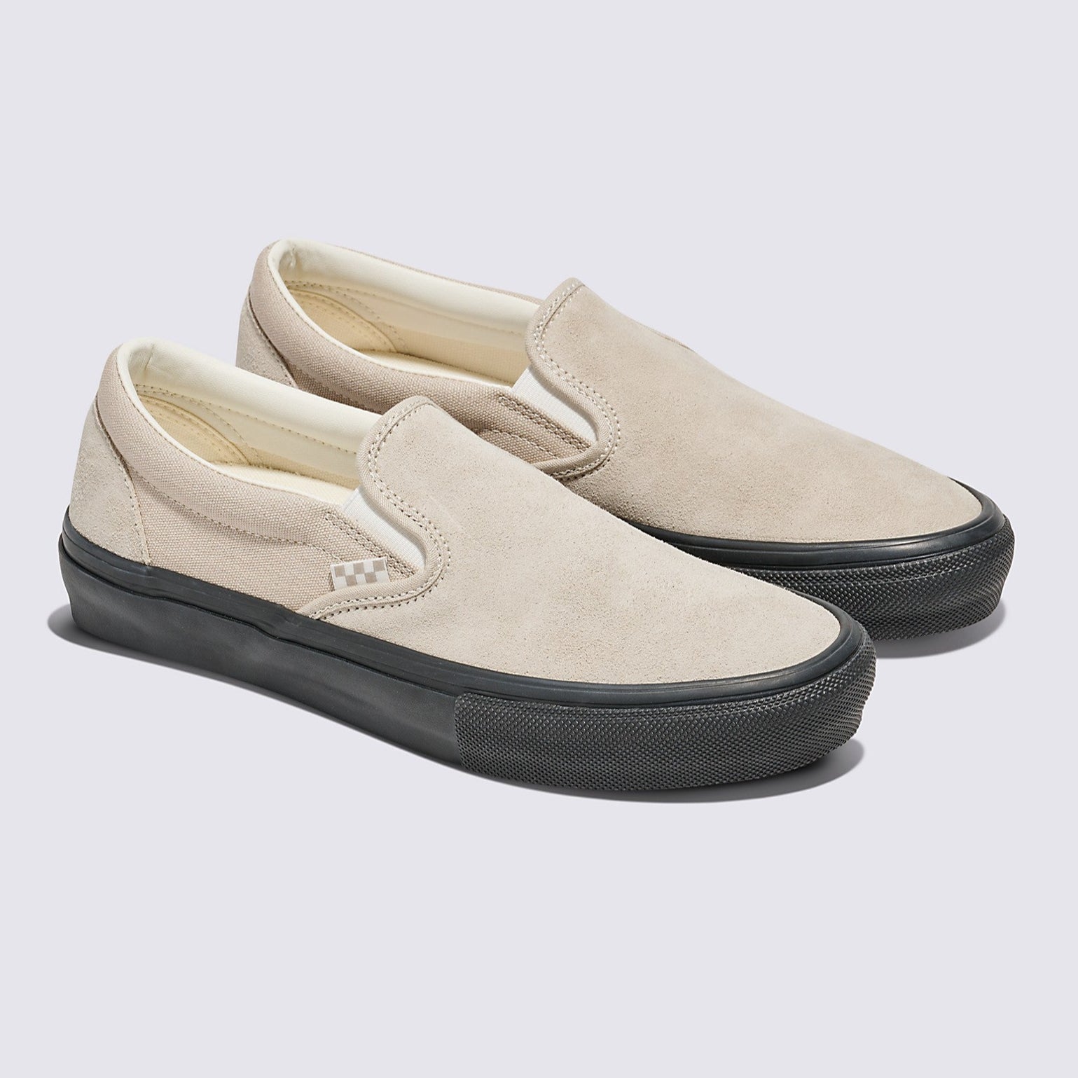 Tan/Black Skate Slip On Vans Skate Shoe