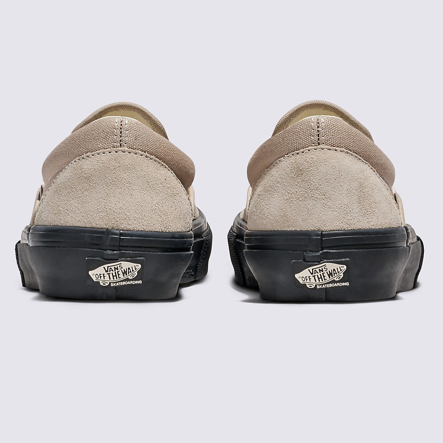 Tan/Black Skate Slip On Vans Skate Shoe Back