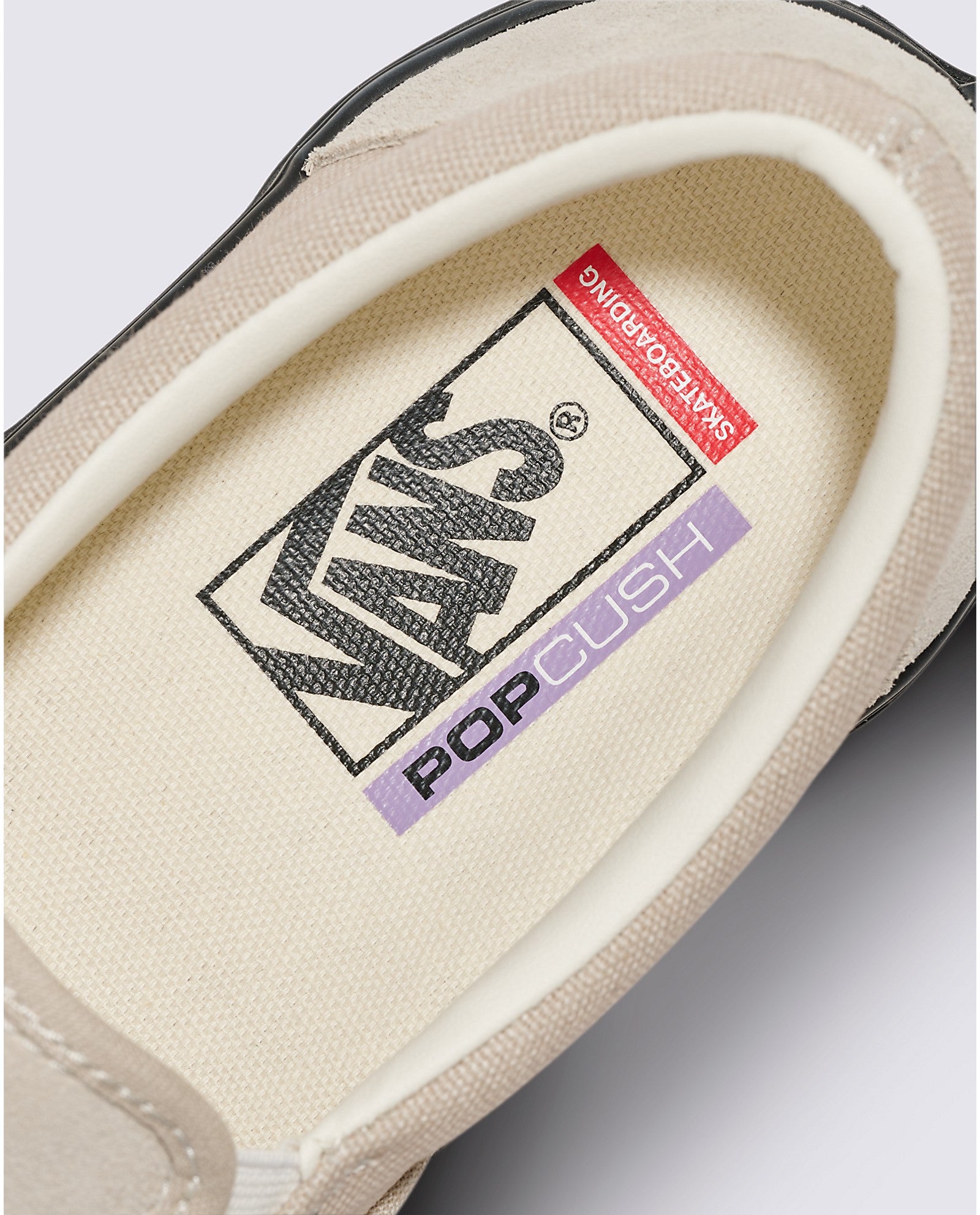 Tan/Black Skate Slip On Vans Skate Shoe Detail