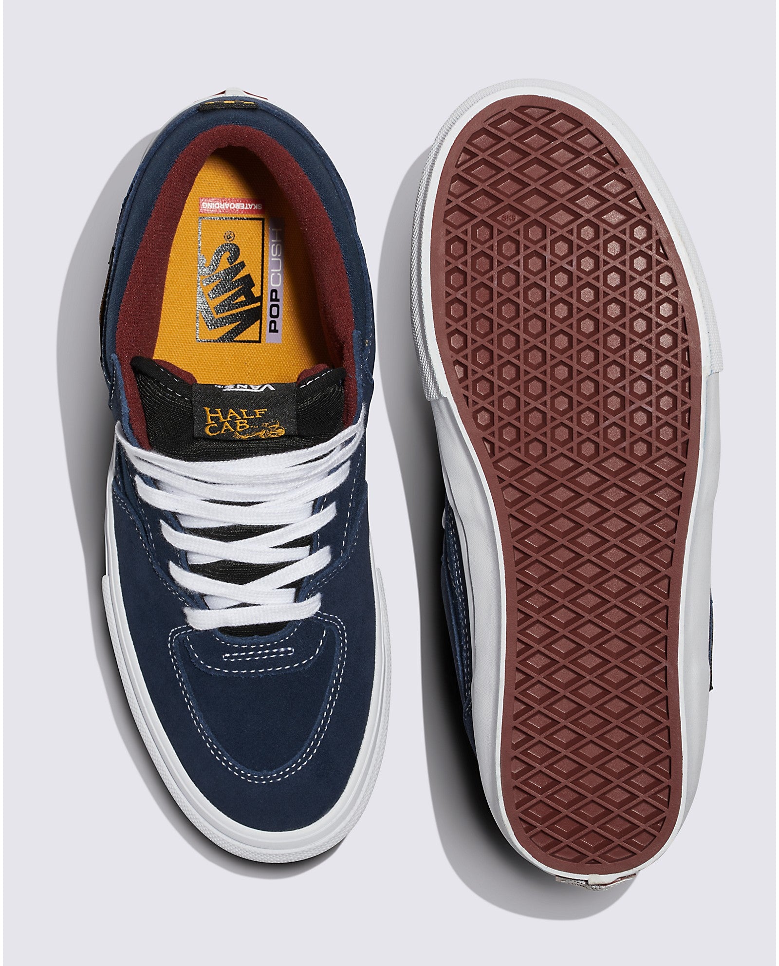 Navy/Burgundy Skate Half Cab Vans Skate Shoe Top/Bottom