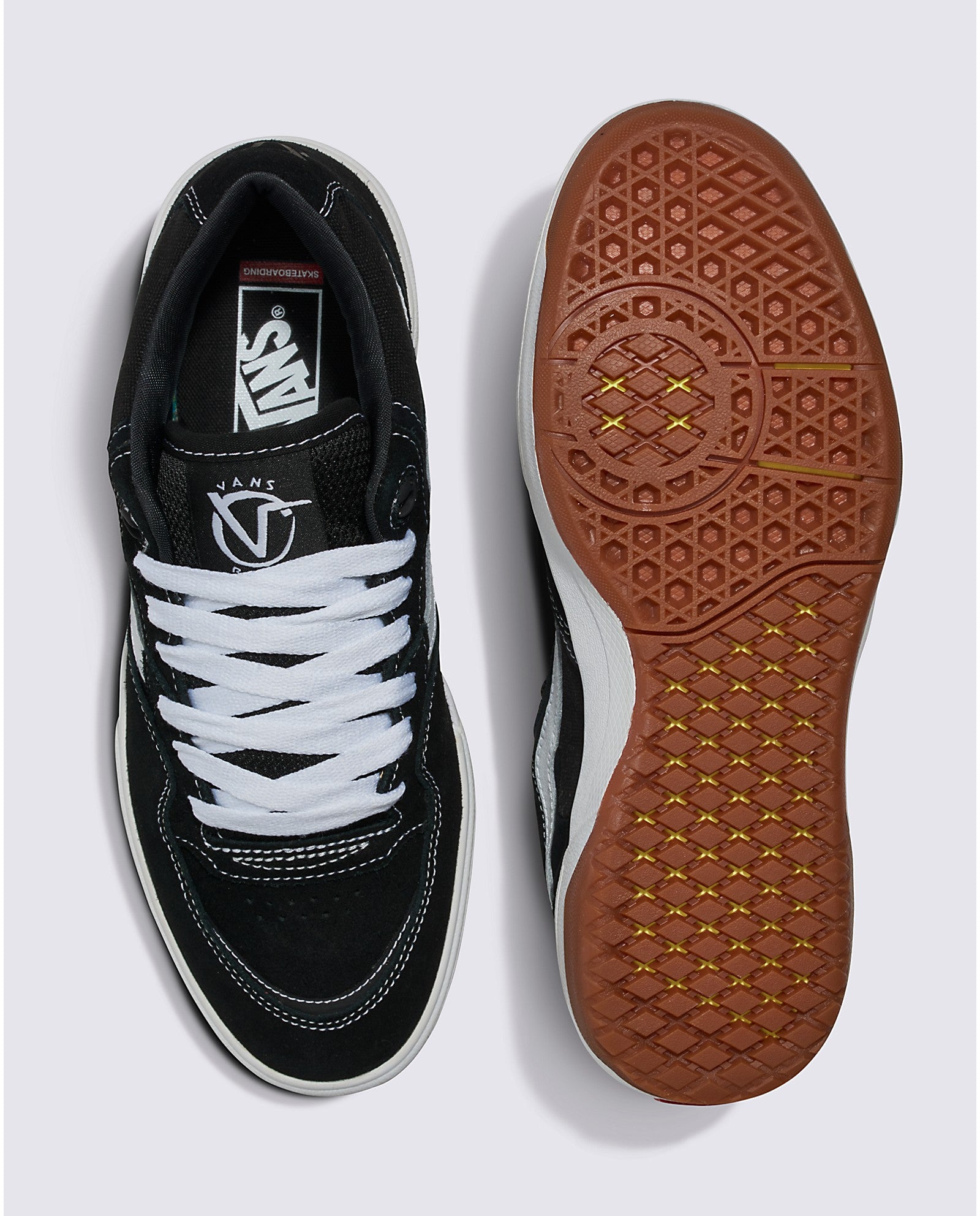 Black/White Rowan 2 Vans Skate Shoe Top/Bottom