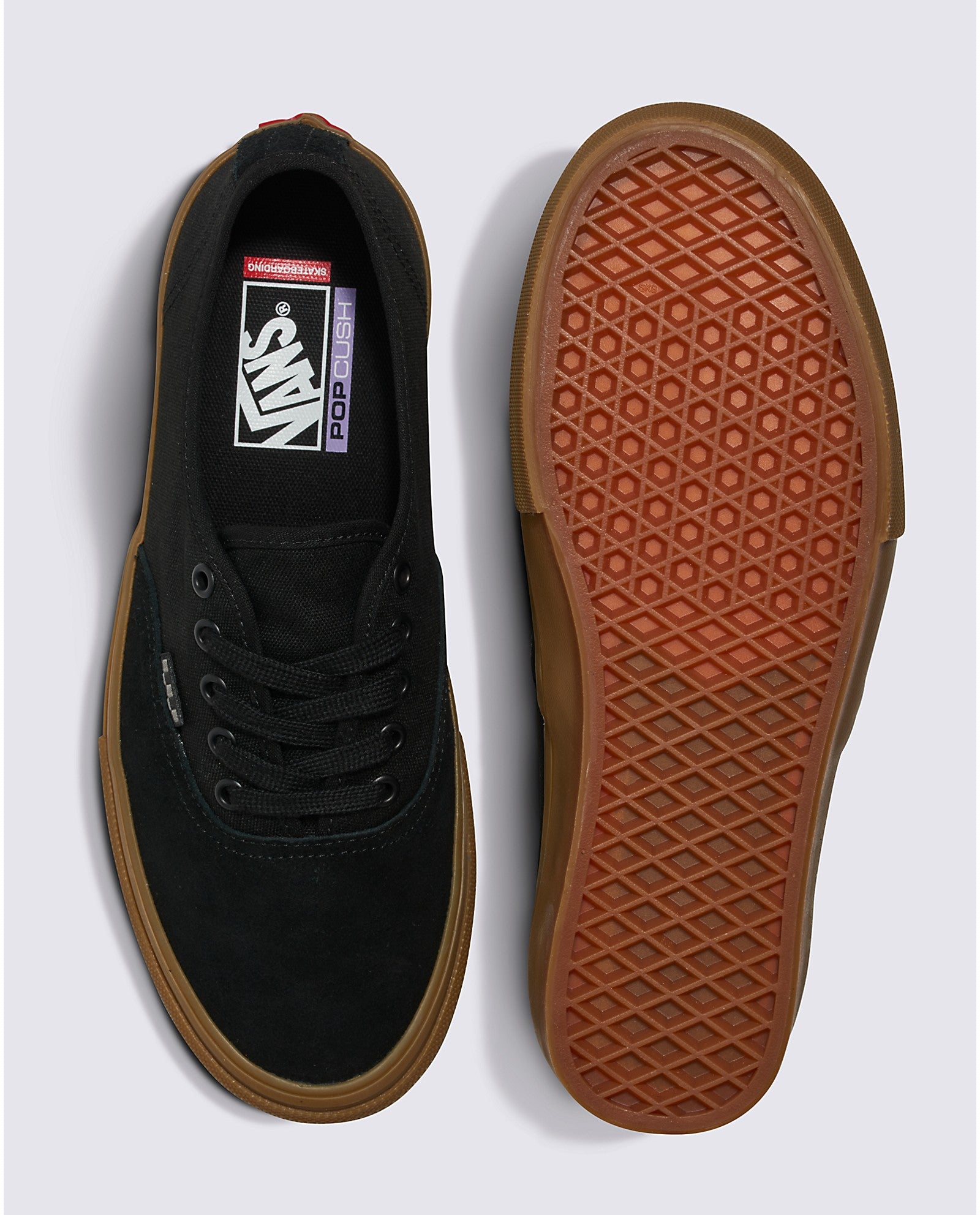 Black/Gum Vans Skate Authentic Skate Shoe Top/Bottom