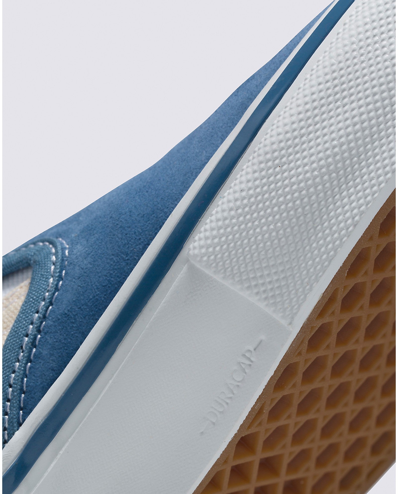 Cream/Light Navy Vans Skate Slip On Skateboard Shoe Detail