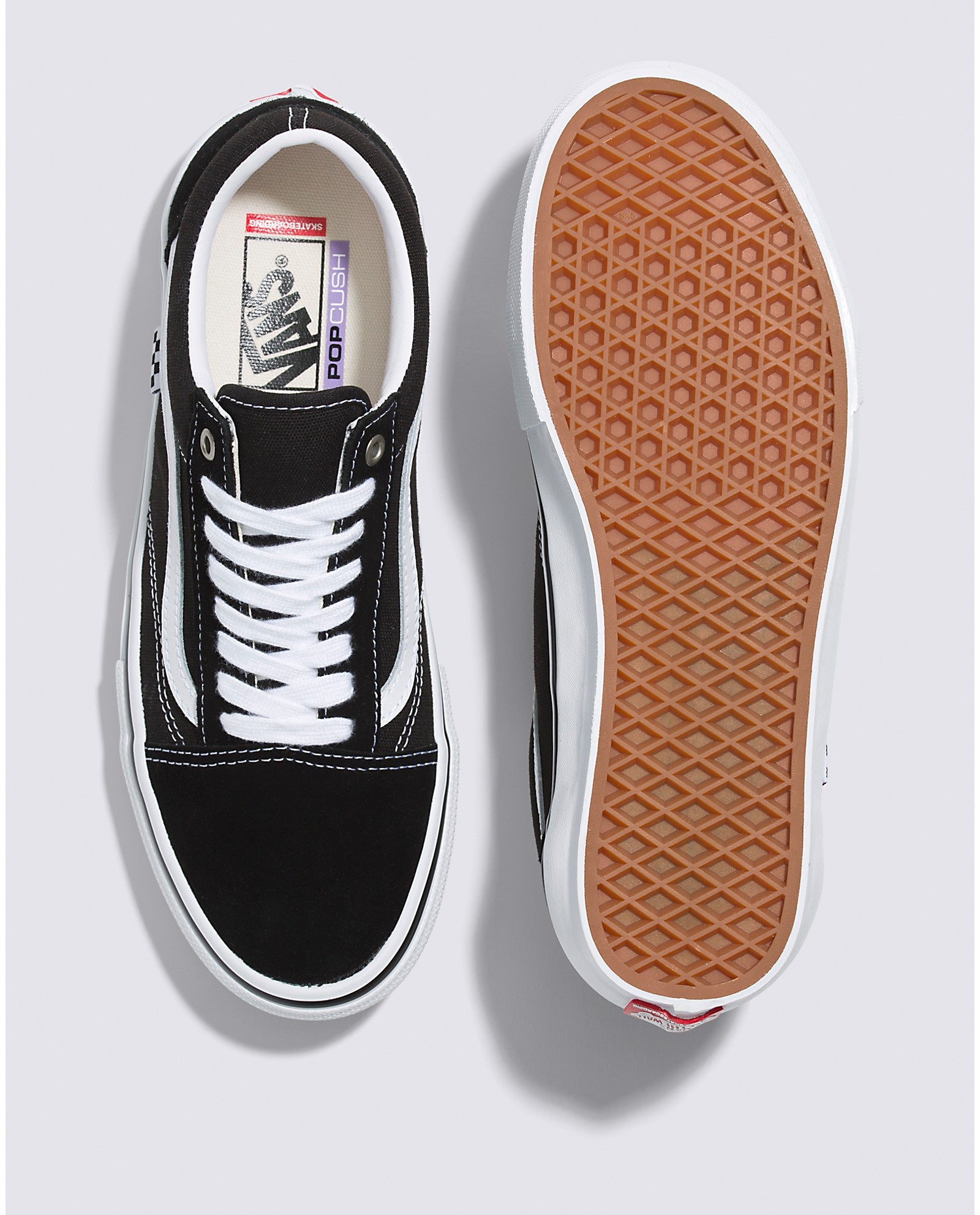 Black/White Skate Old Skool Vans Skateboard Shoe Top/Bottom
