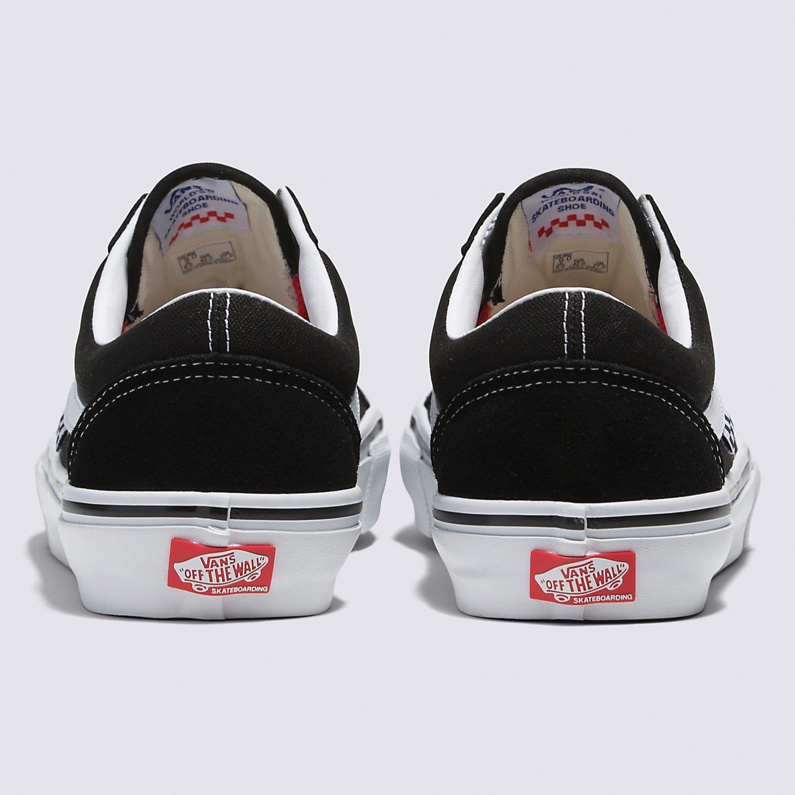 Black/White Skate Old Skool Vans Skateboard Shoe Back