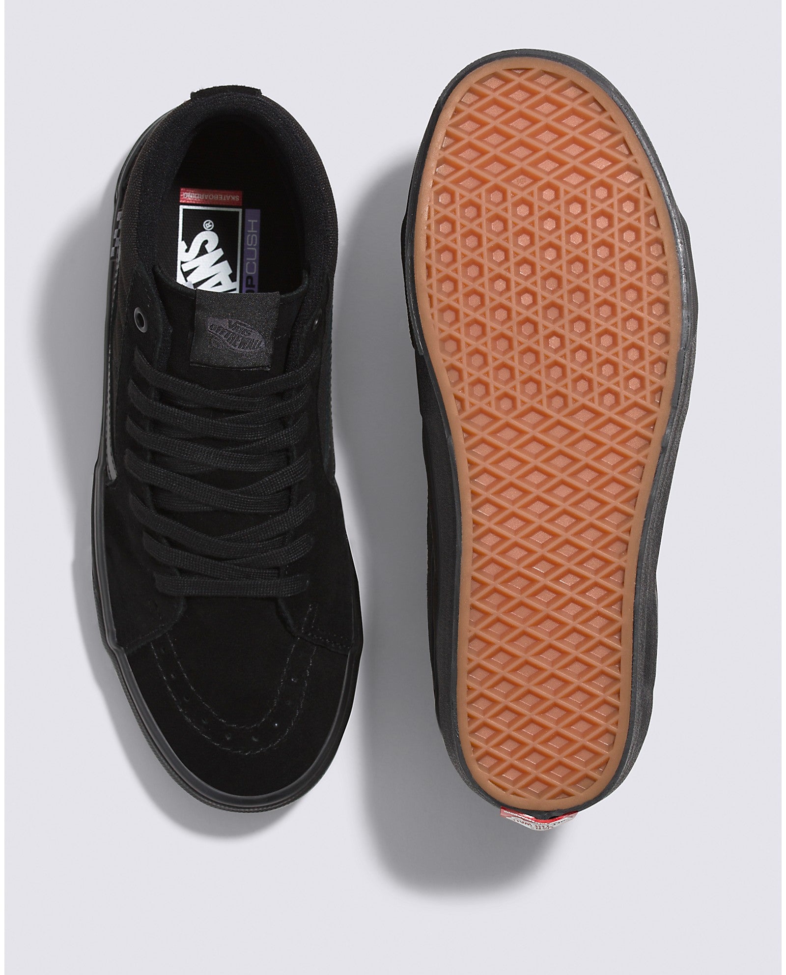 Black/Black Skate Sk8-hi Vans Skateboard Shoe Top/Bottom