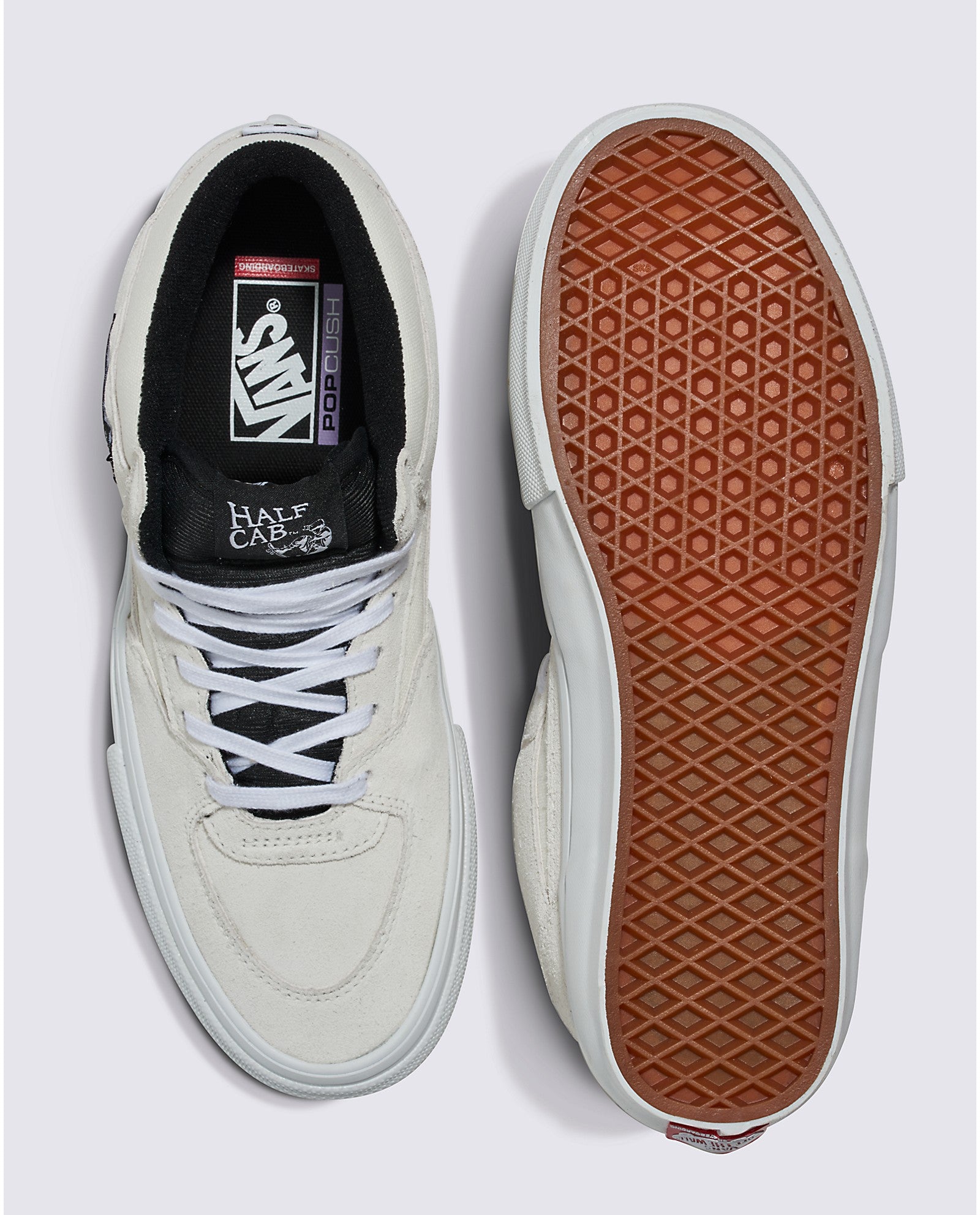 White/Black Vans Skate Half Cab Skate Shoe Top/Bottom