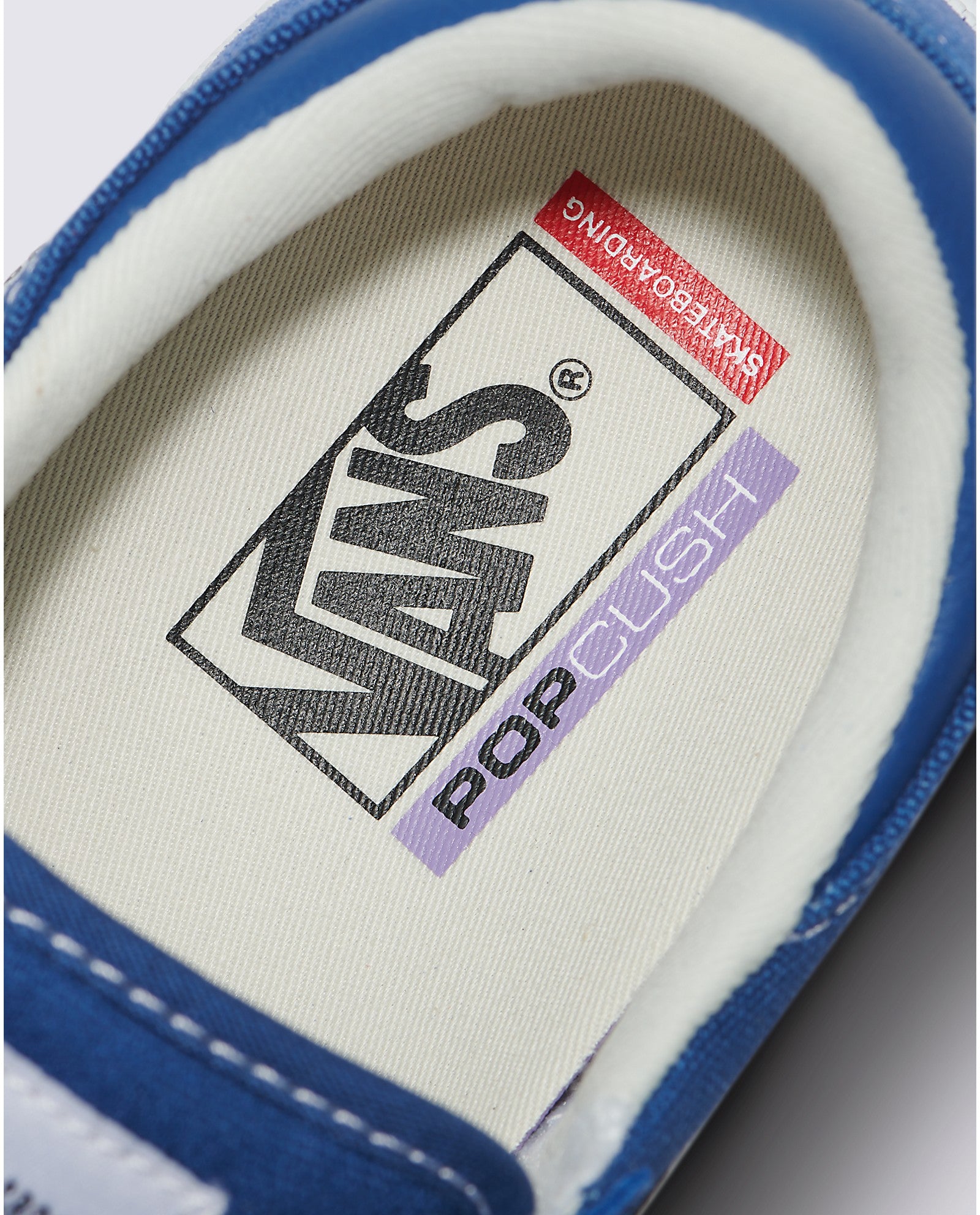 Blue/White Gilbert Crockett Vans Skate Shoe Detail