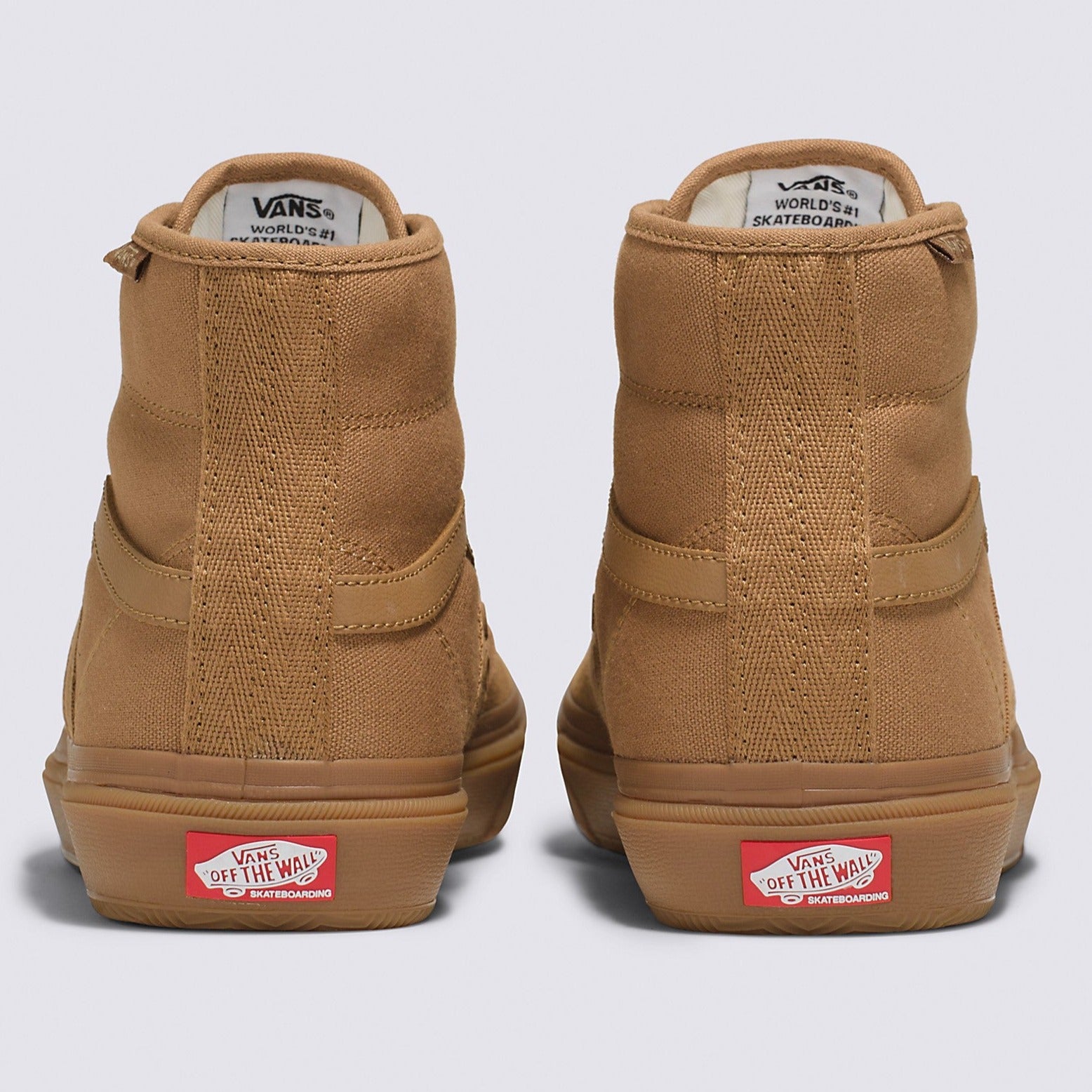 Brown/Gum Crockett High Vans Skate Shoe Back